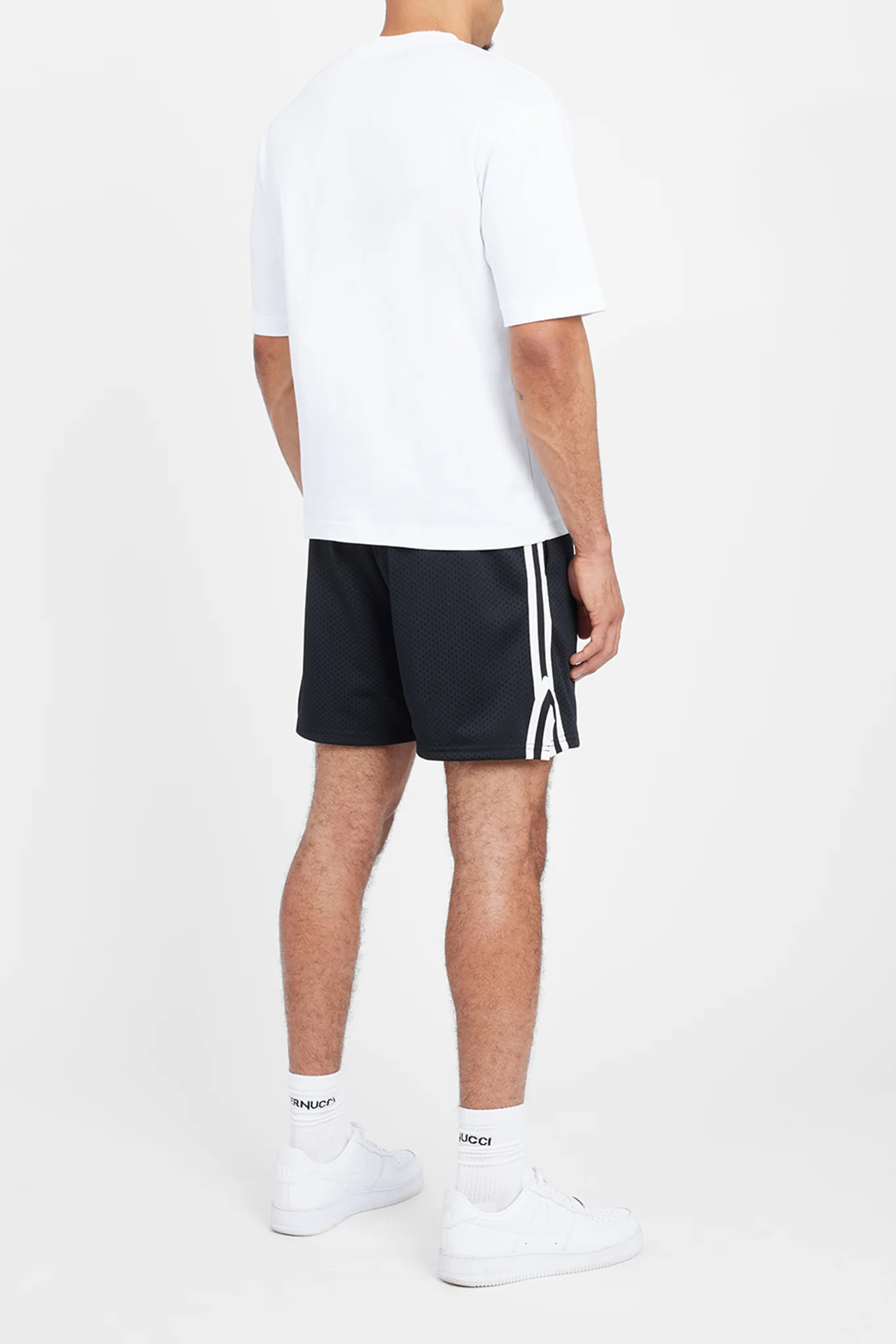 Cernucci Text Mesh Short - Black - Image 4