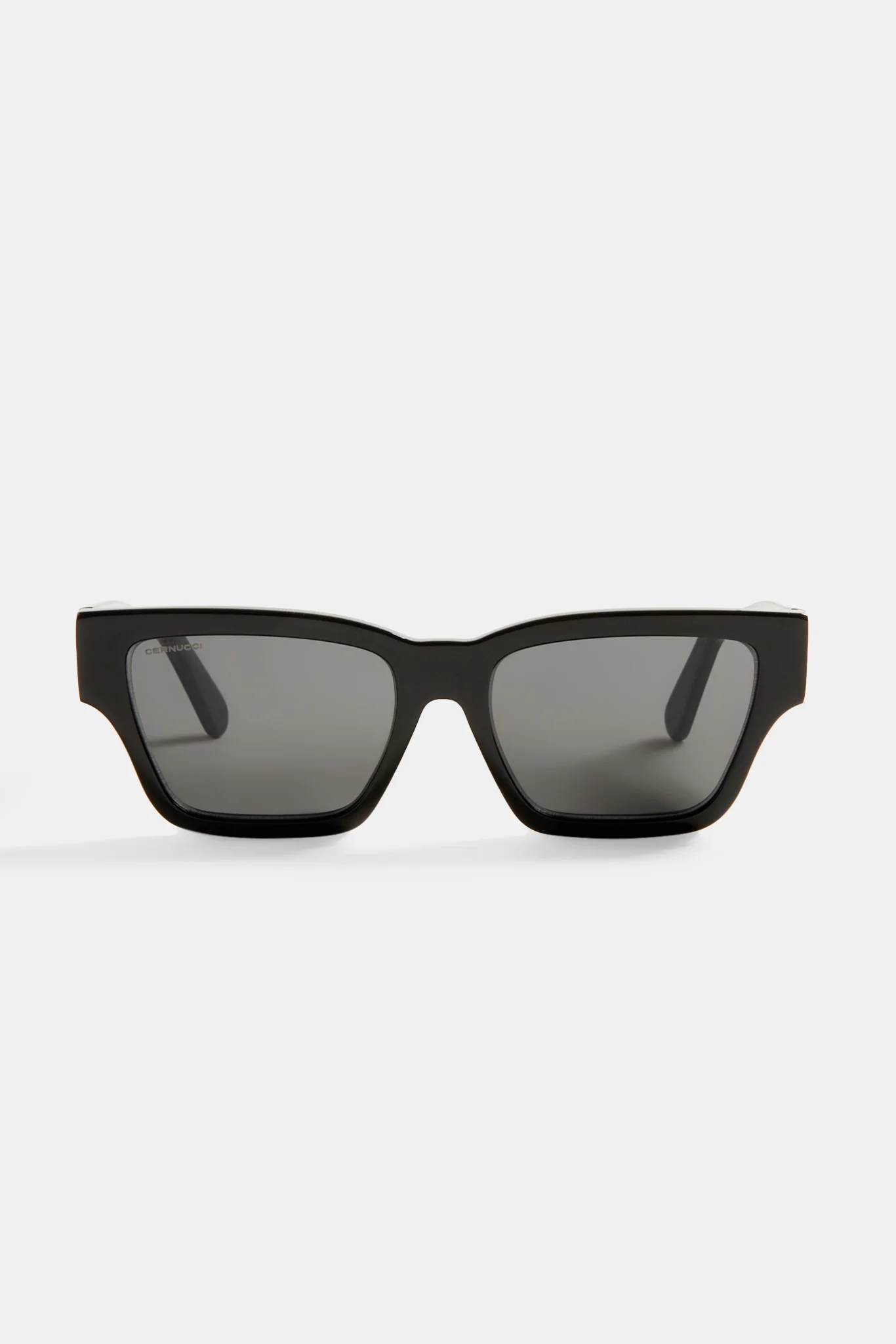 Beseled Chunky Square Acetate Frame Sunglasses - Black - Image 5