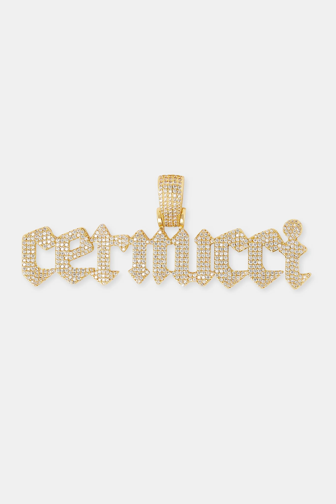 Biergarten Font Pendant - 20mm - Gold - Image 2