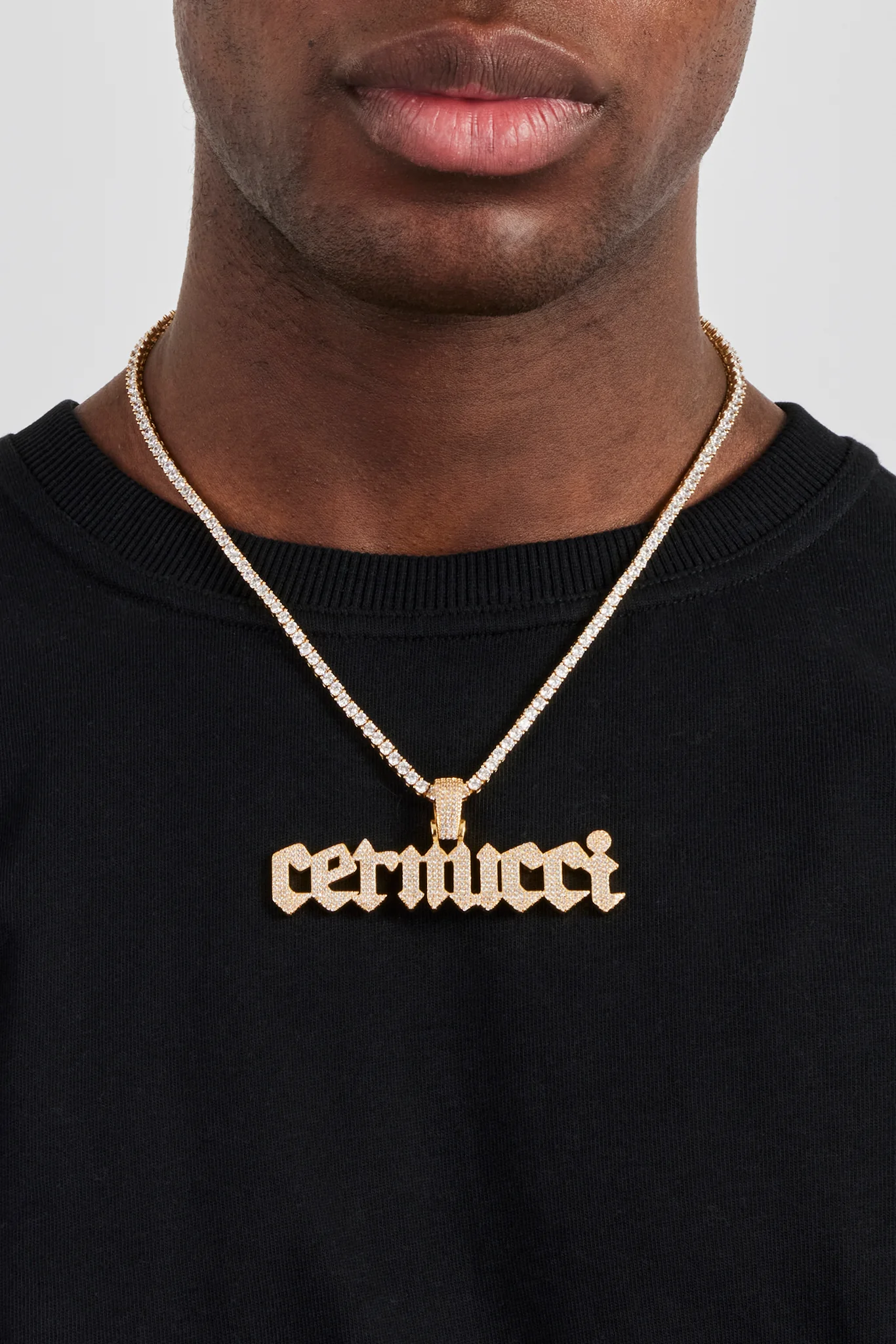 Biergarten Font Pendant - 20mm - Gold - Image 4