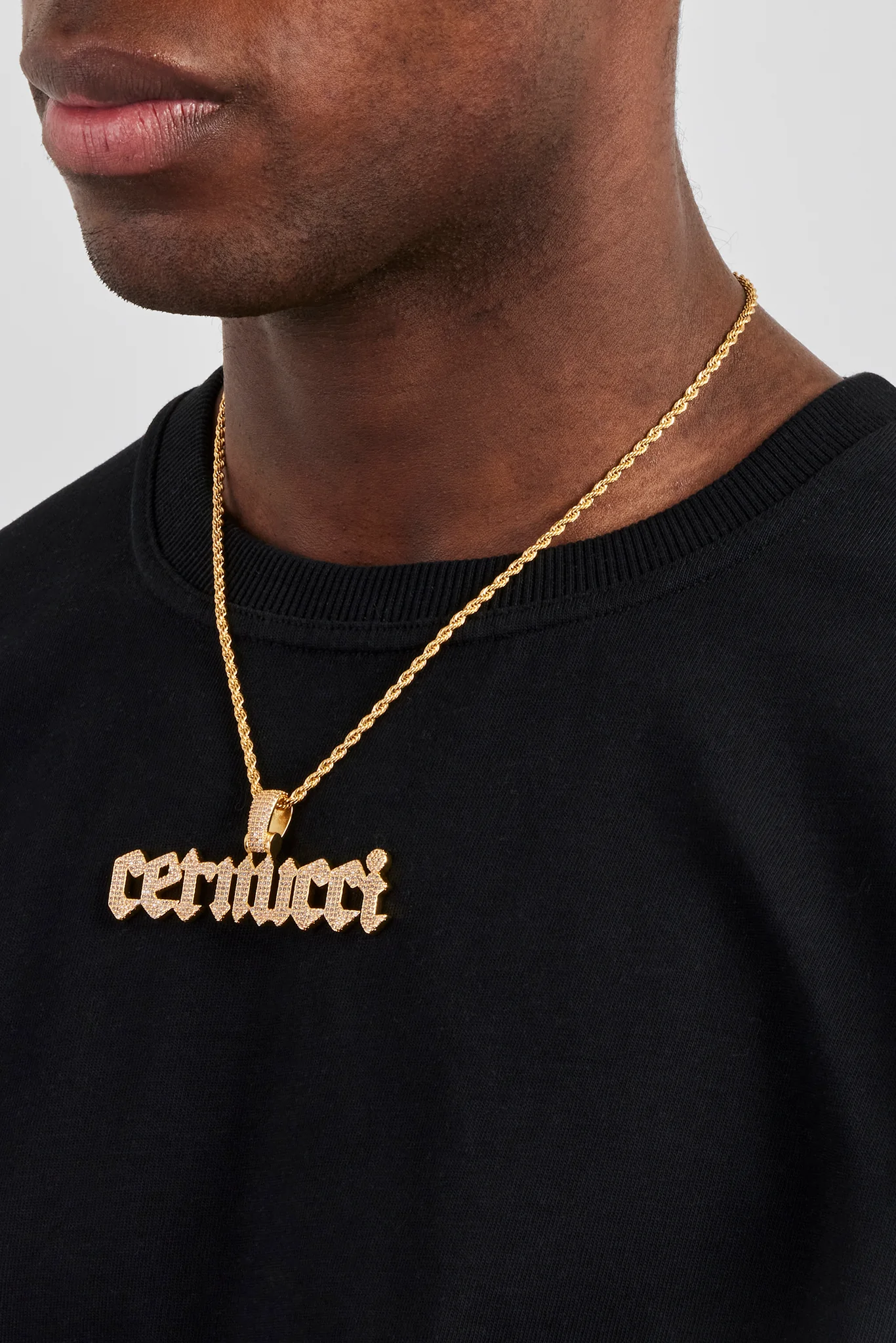 Biergarten Font Pendant - 20mm - Gold - Image 7
