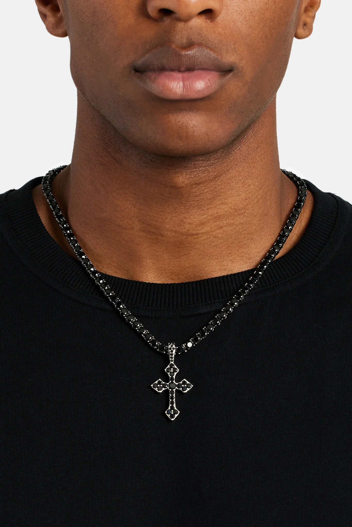 Black Iced Celtic Cross Pendant - Image 3