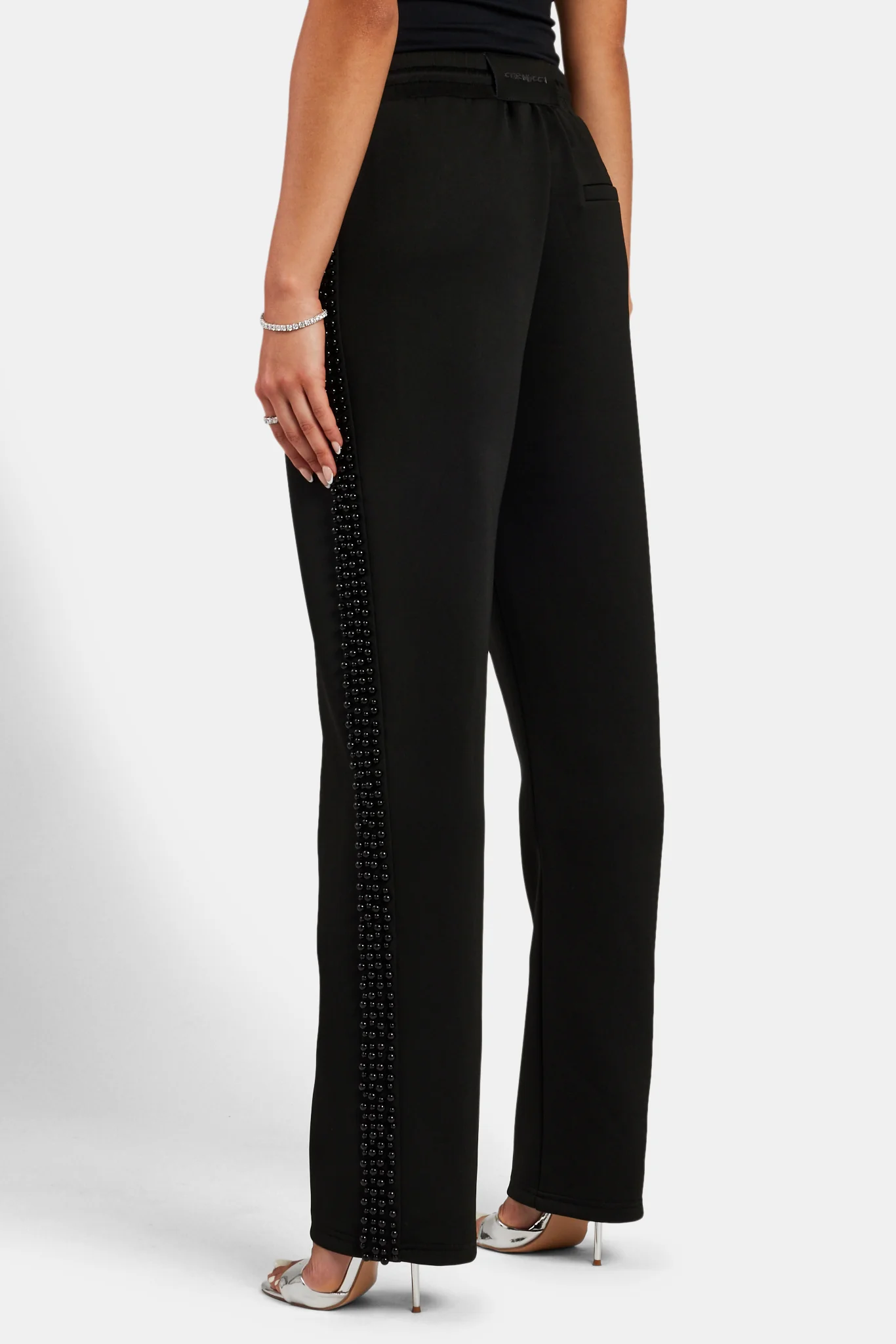 Black Bead Detail Jogger  - Black - Image 4