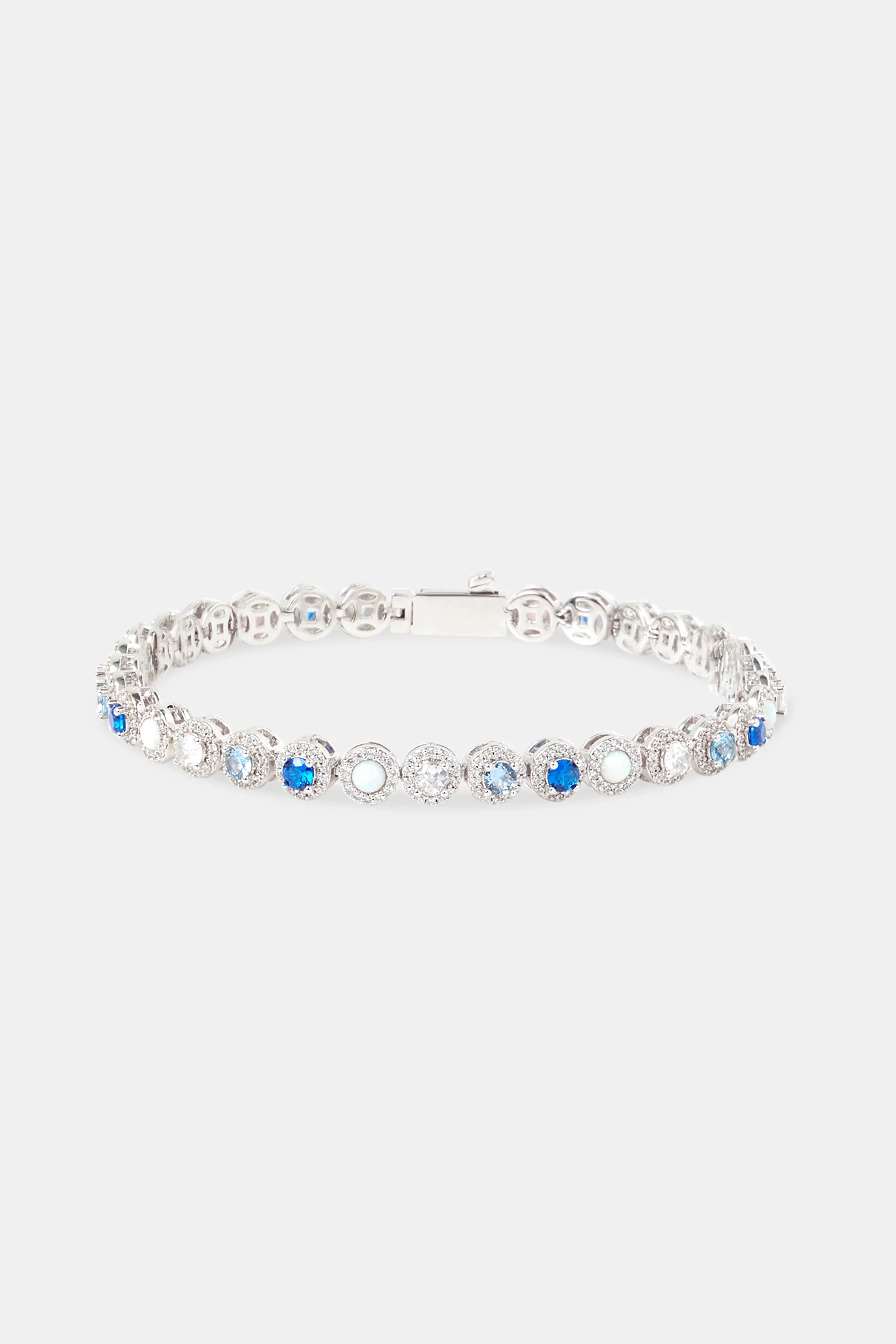 Blue CZ & Opal Bracelet - 6mm - Image 2