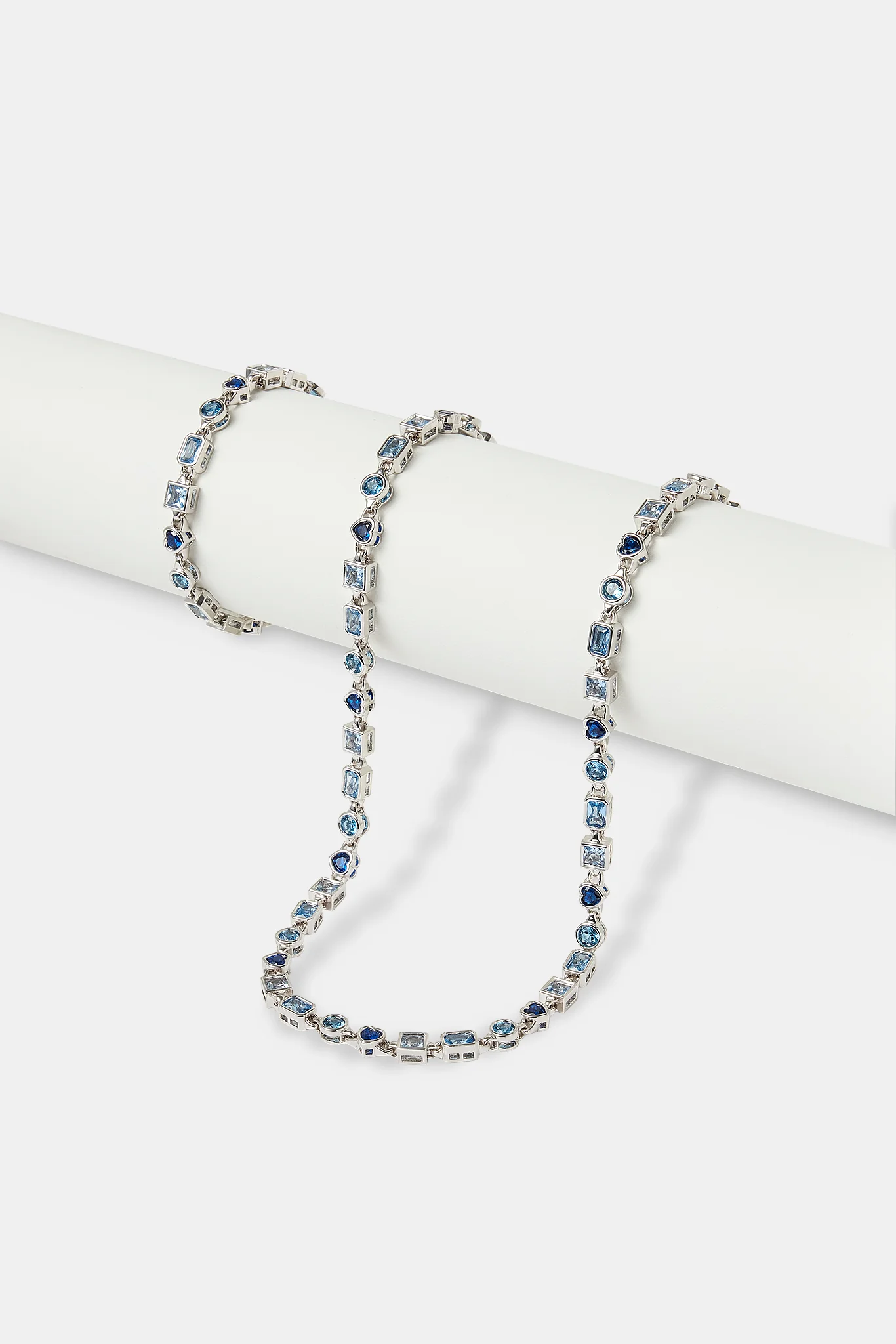 Blue Mixed Gemstone Link Chain & Bracelet - 6mm - Image 2