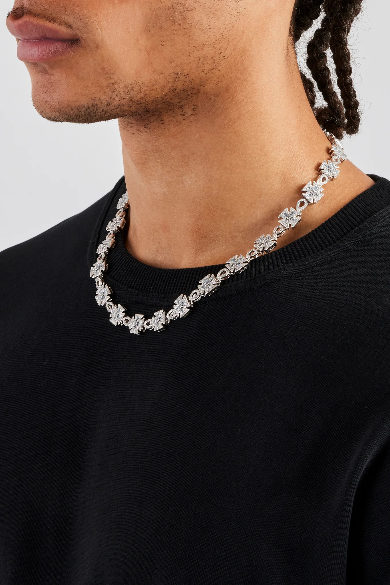 Blue Motif Iced Link Chain - 10mm - Image 3