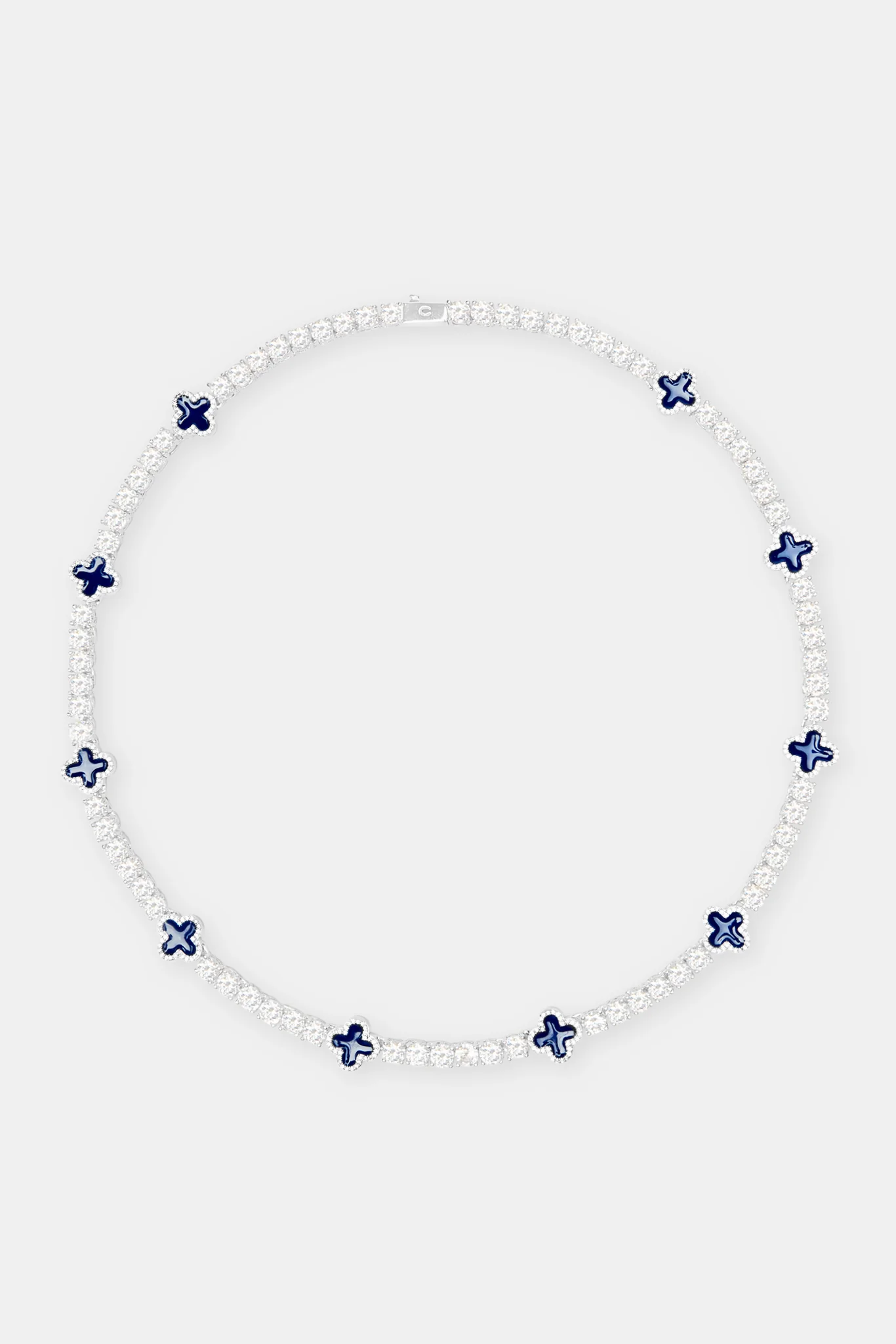 Blue Motif Tennis Chain - 5mm - Image 3