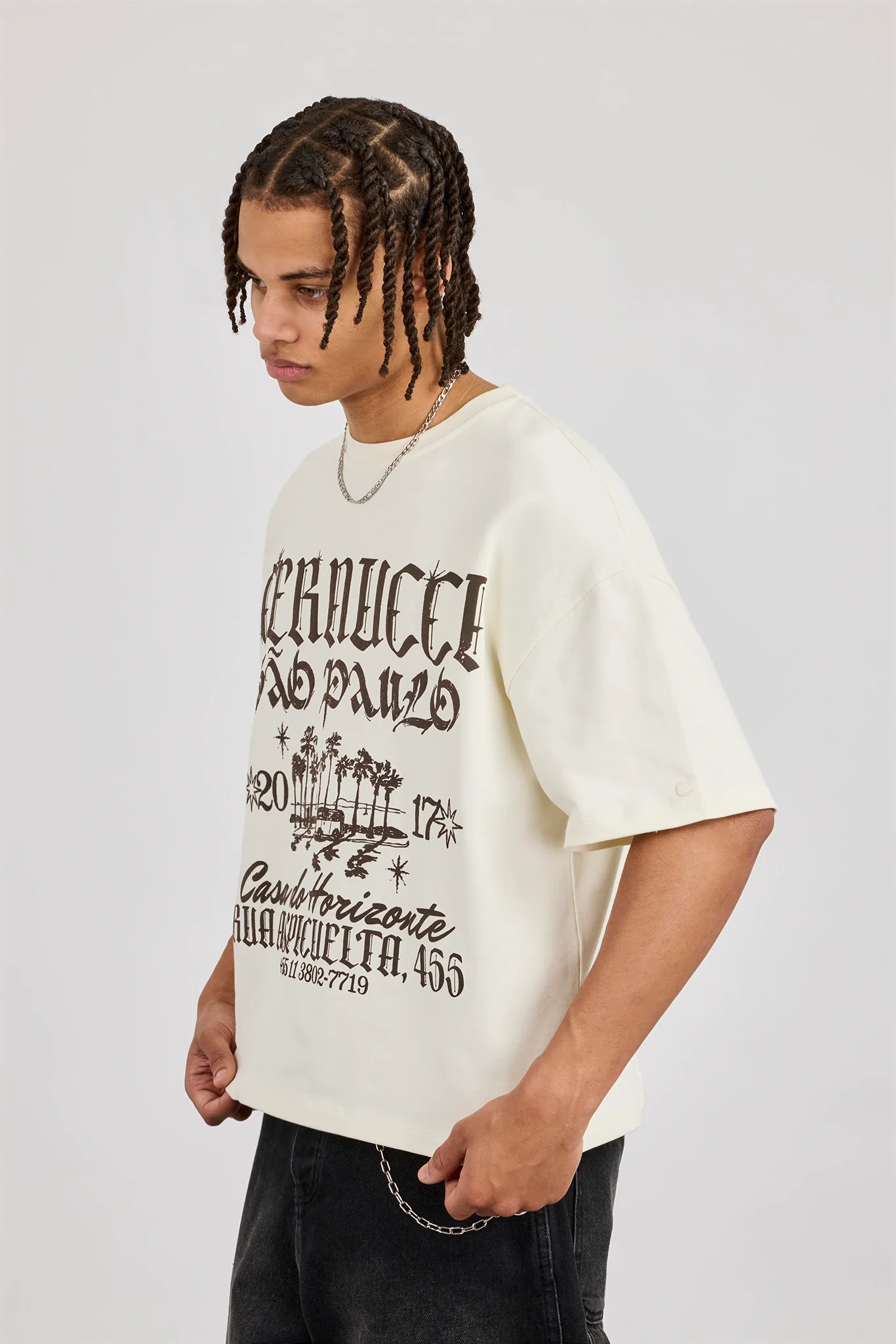 Boxy Sao Paulo Graphic T-Shirt - Off White - Image 2