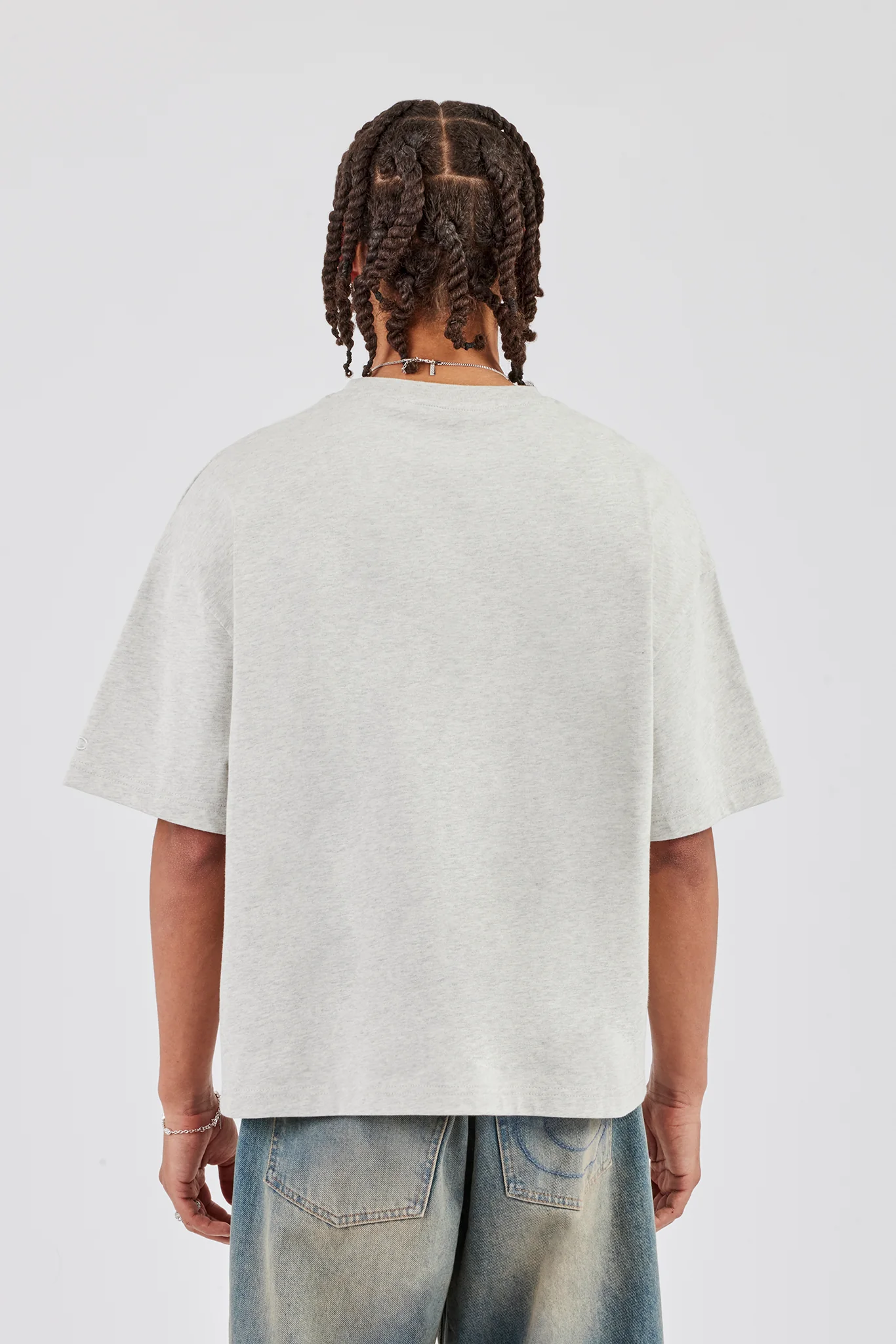Boxy T-Shirt - Ash Grey - Image 3
