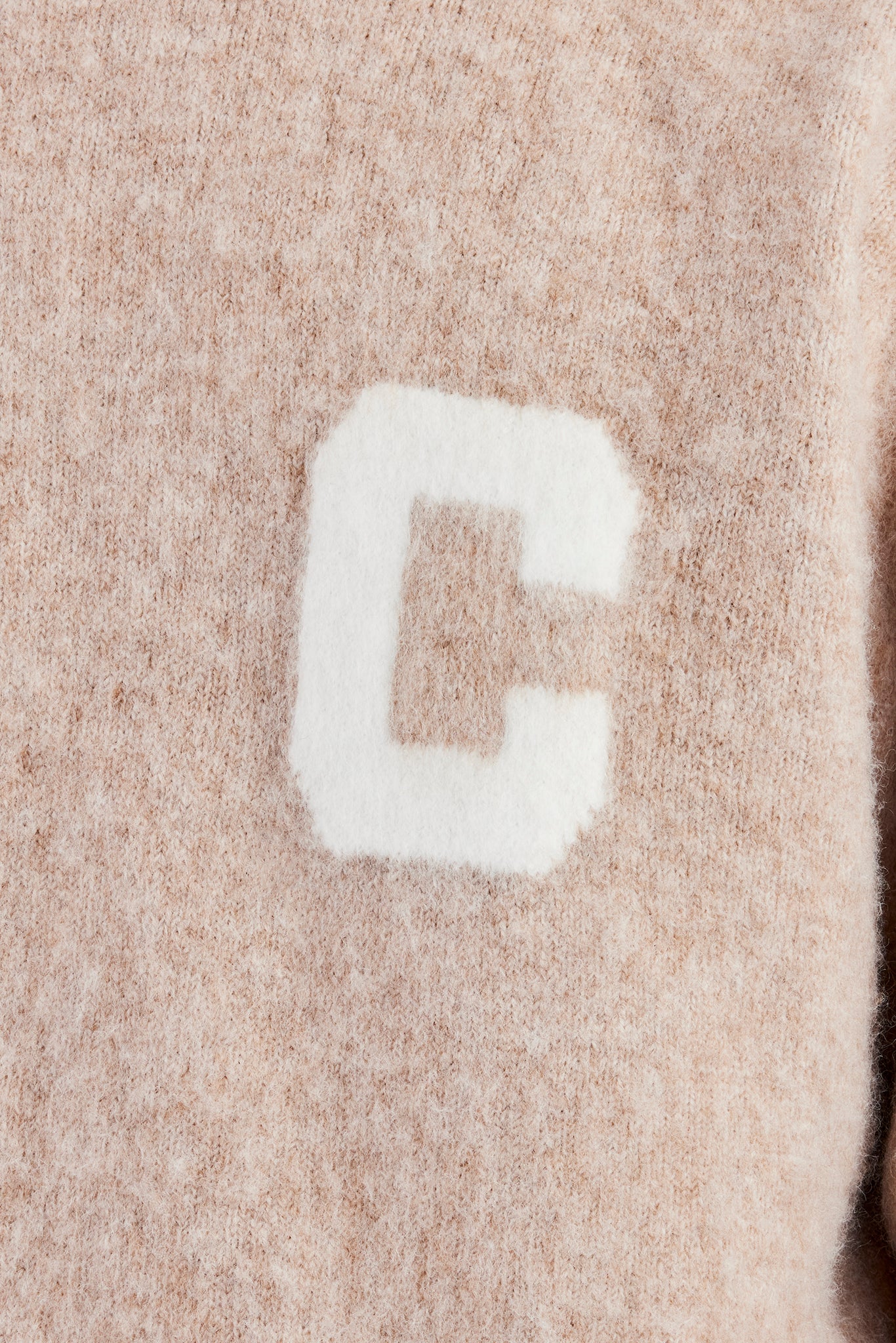 Brushed Knit Oversized Knitted Tracksuit - Stone - Image 4