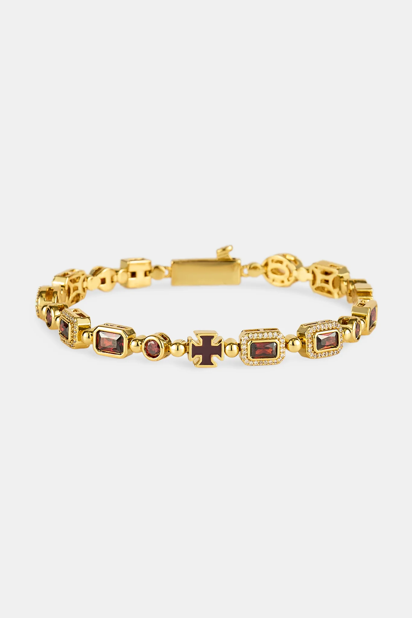 Burgundy Multi Gemstone Bracelet - 6mm