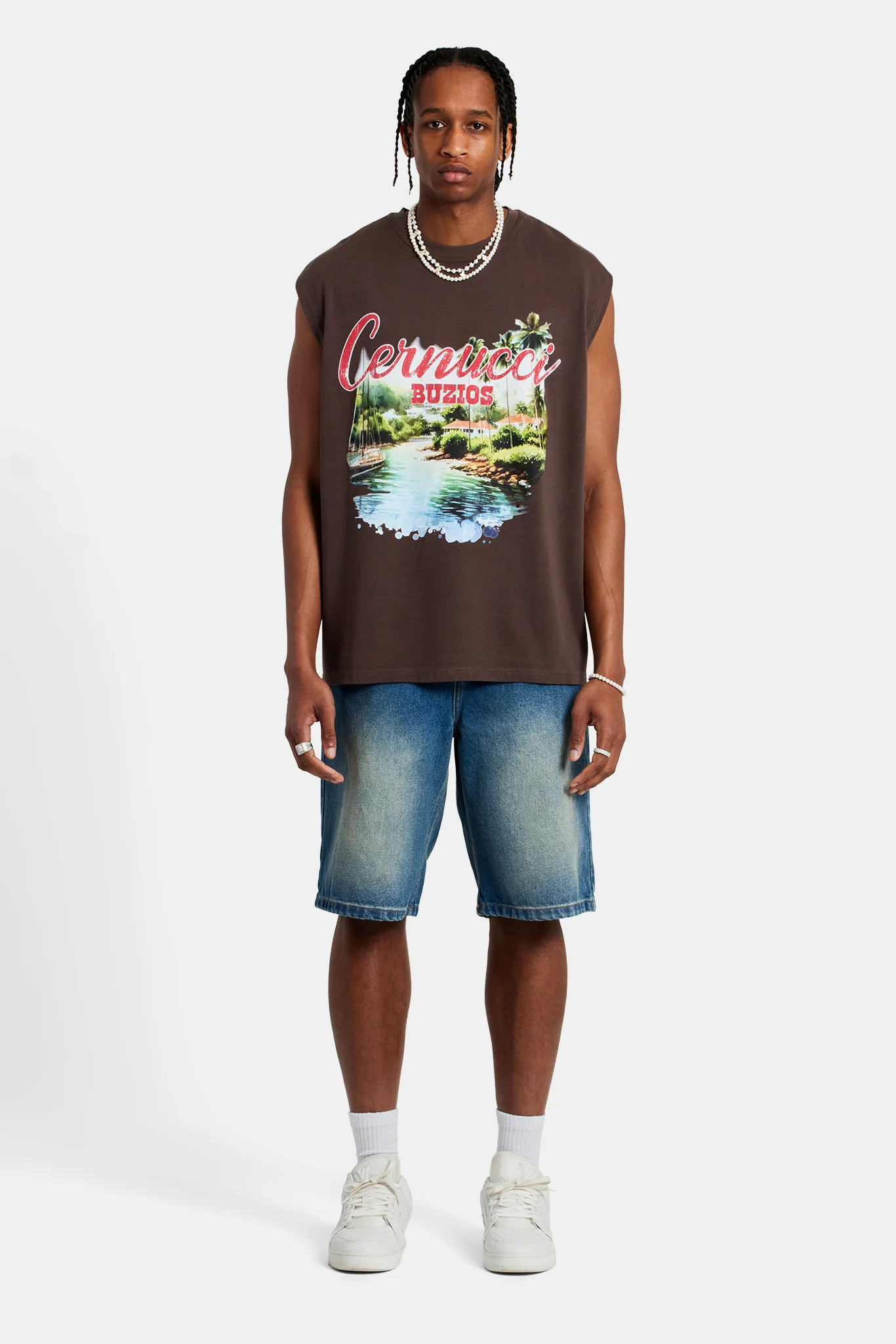 Buzios Oversized Tank - Chocolate - Image 4