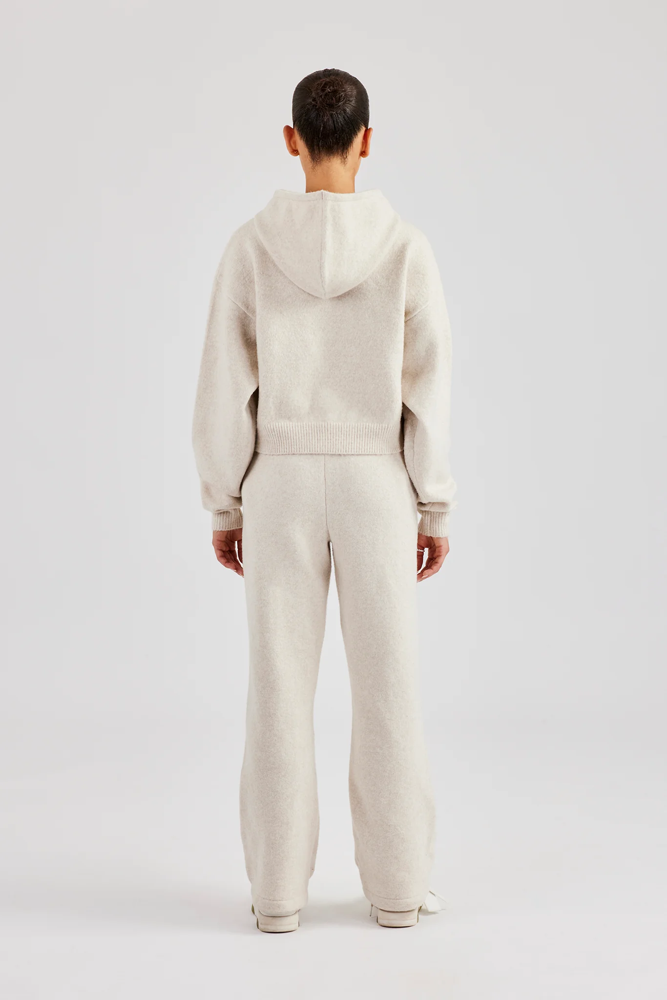 C Knitted Hooded Tracksuit - Oatmeal - Image 2