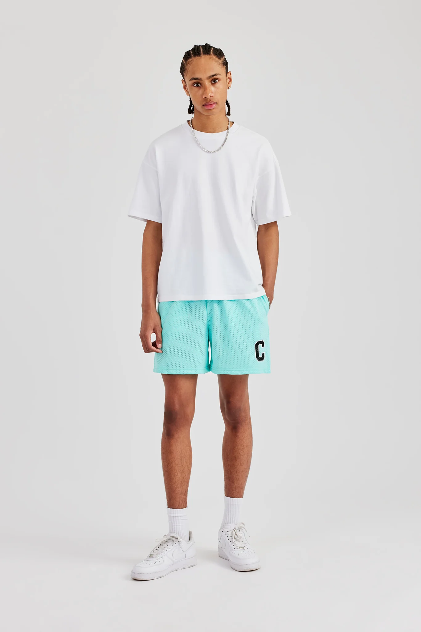 C Mesh Shorts - Aqua - Image 5