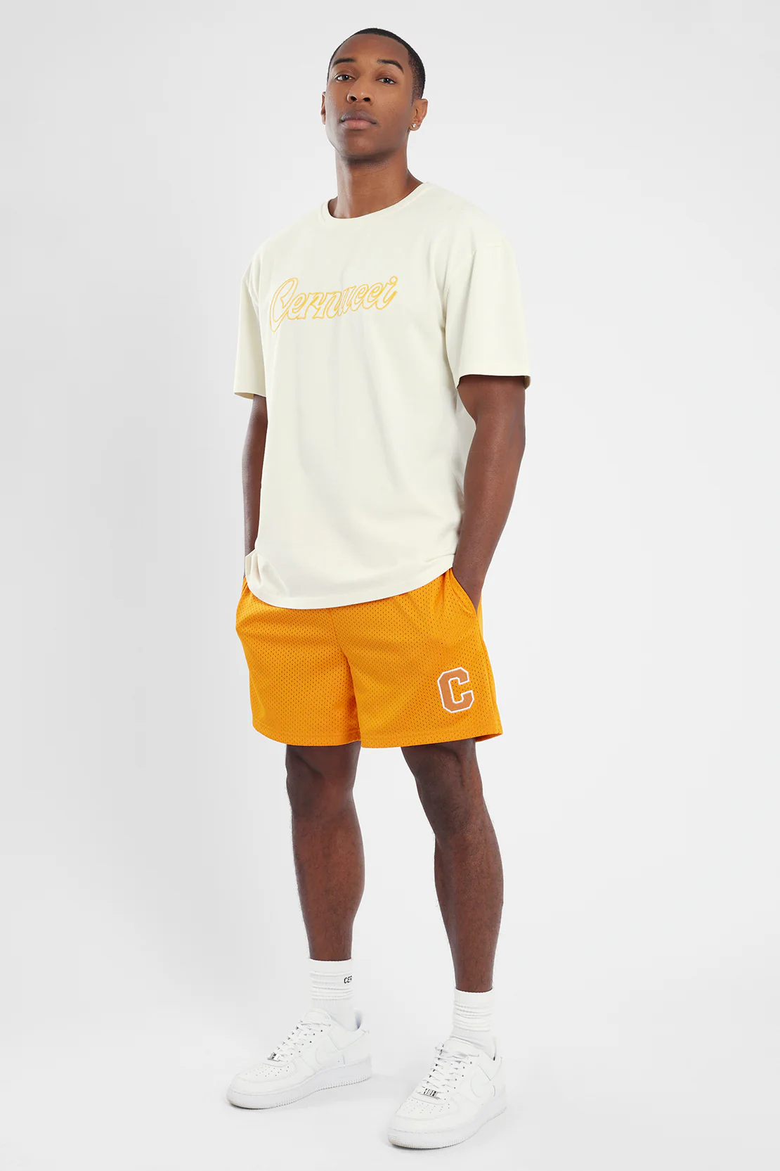 C Mesh Shorts - Orange - Image 2