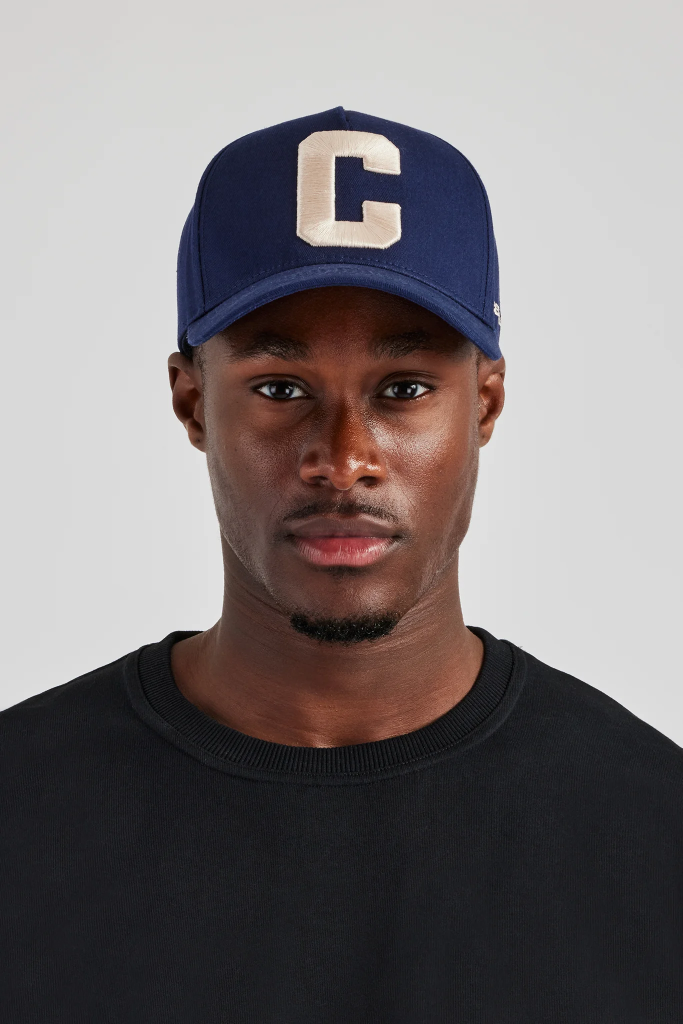 C Off White Embroidered Hat - Navy - Image 2