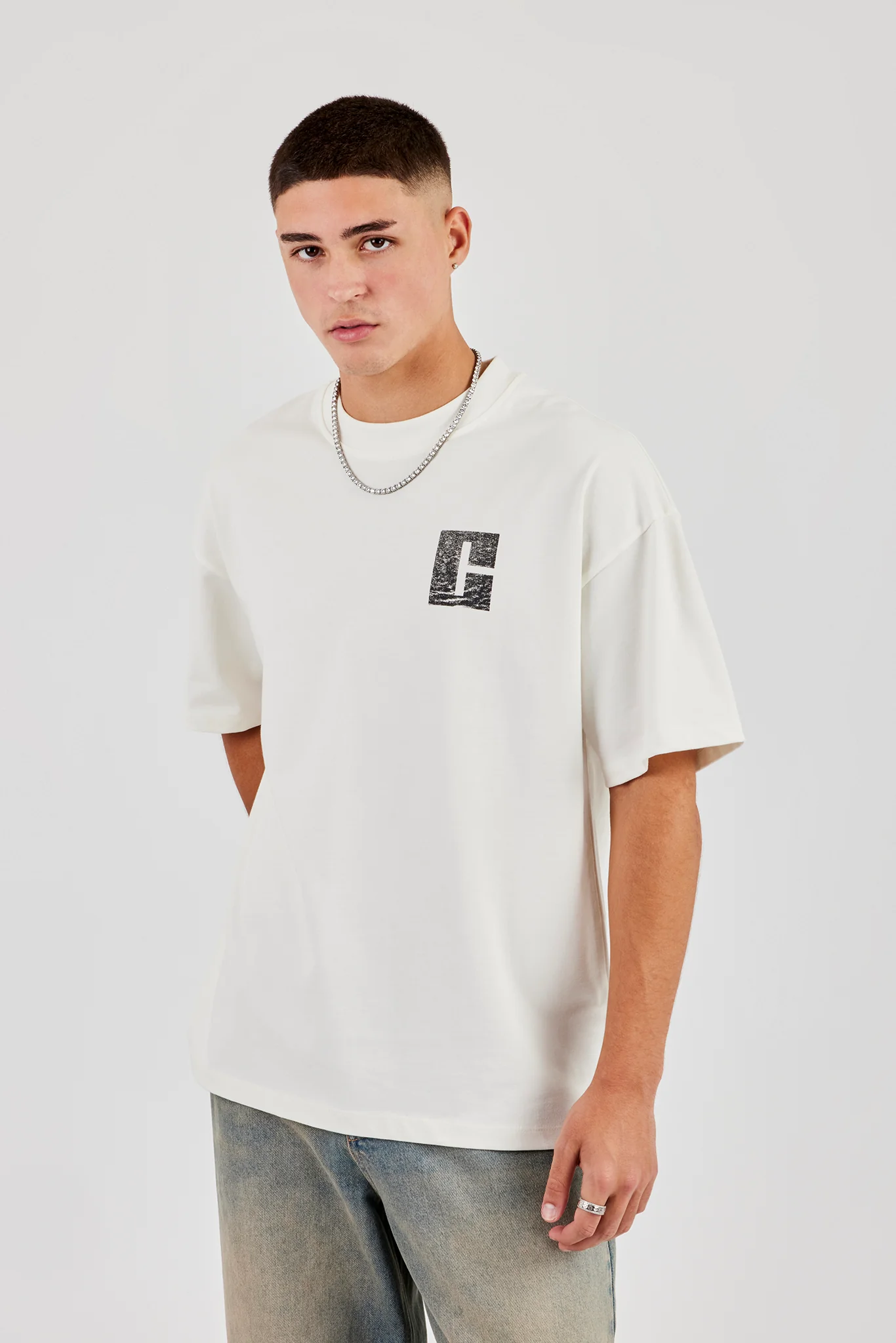C Paris 75009 Oversized T-Shirt - Off White - Image 2