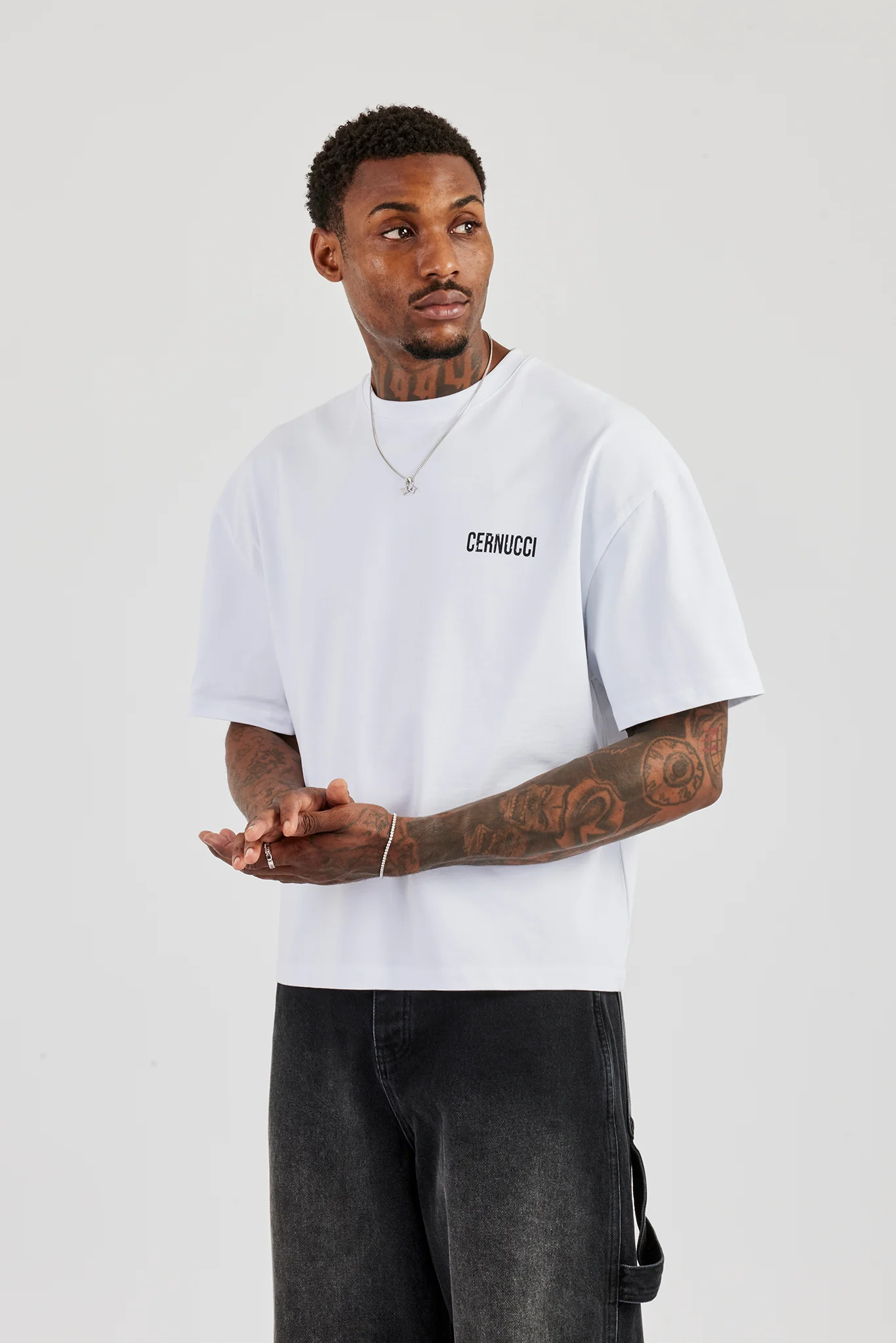 C Star Boxy T-Shirt - White - Image 2