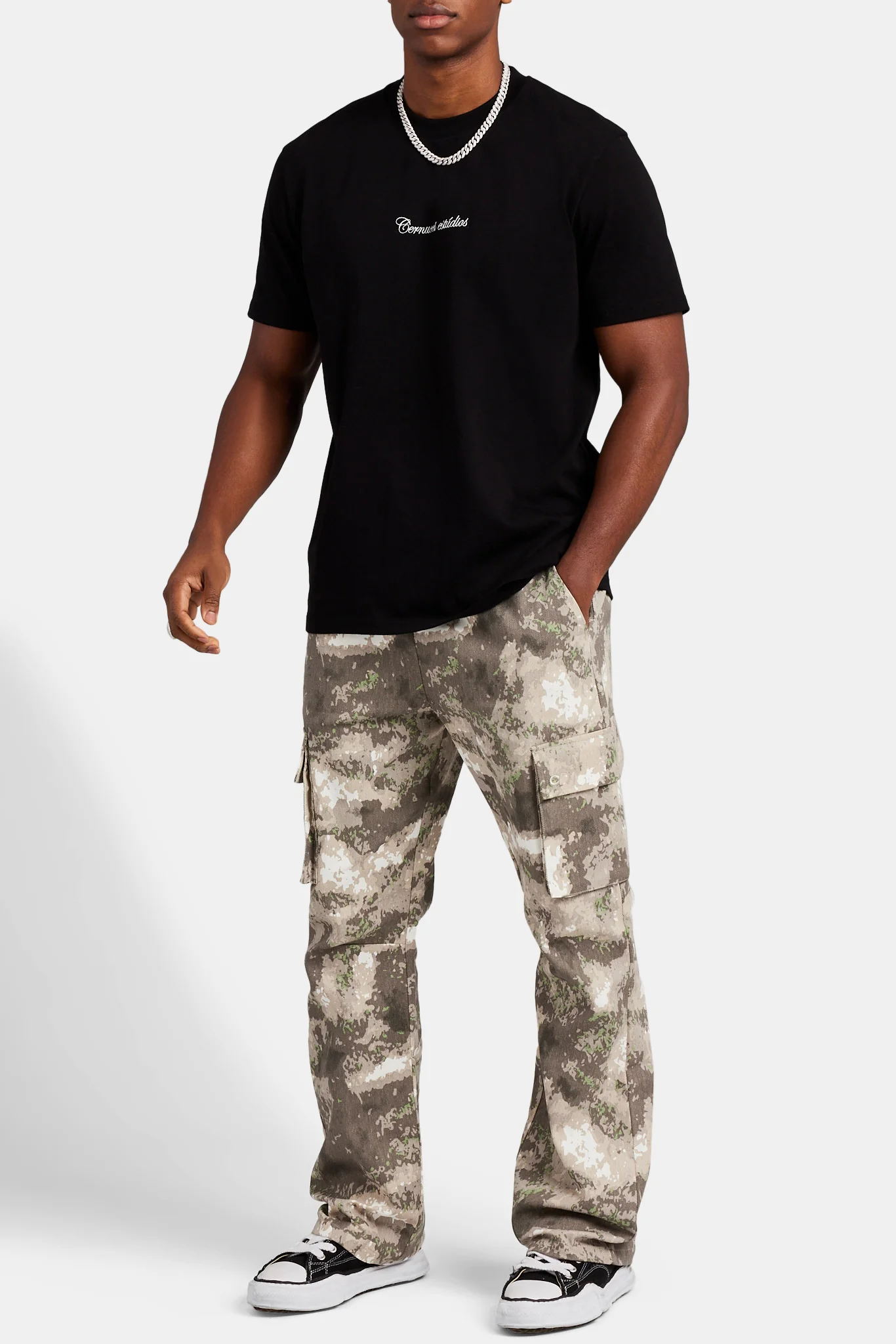 Camo Cargo Flare Trouser - Camo - Image 2