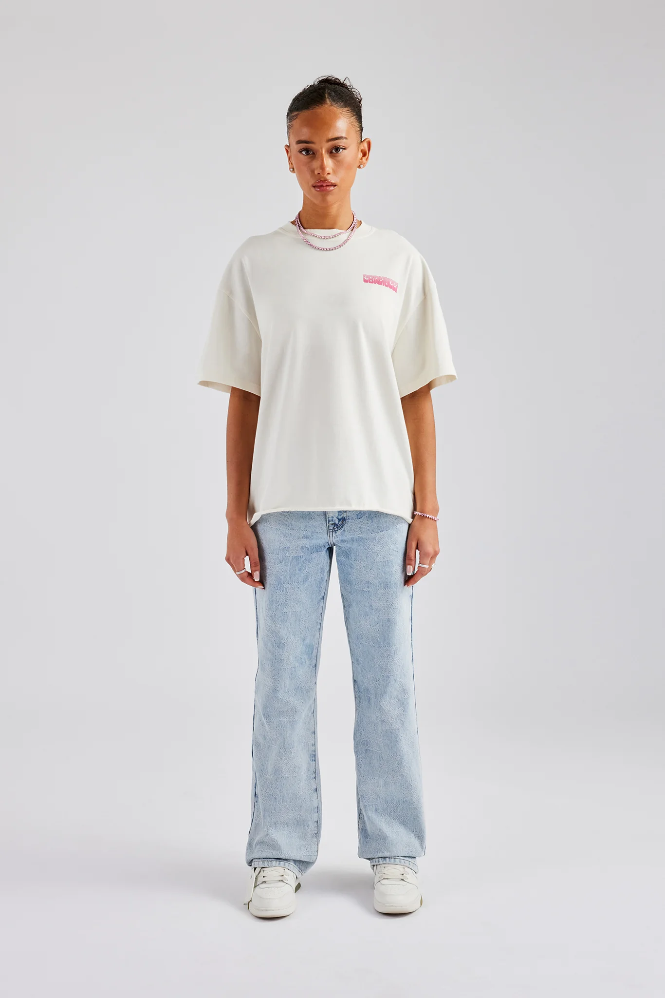 Caravan Graphic Oversized T-Shirt - Off White - Image 4