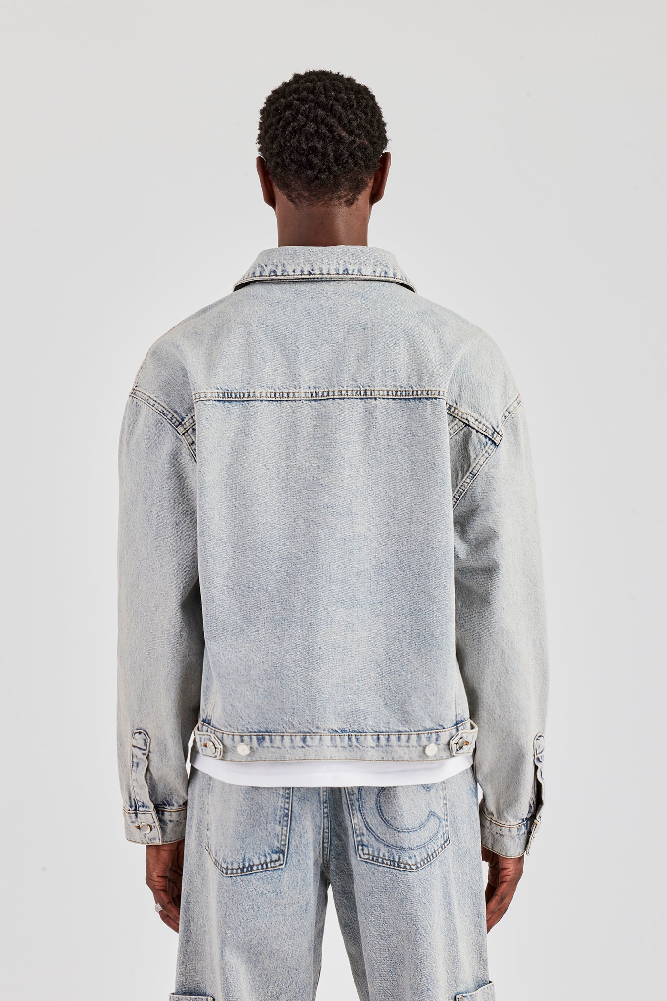 Carpenter Panel Denim Jacket - Antique Wash - Image 4