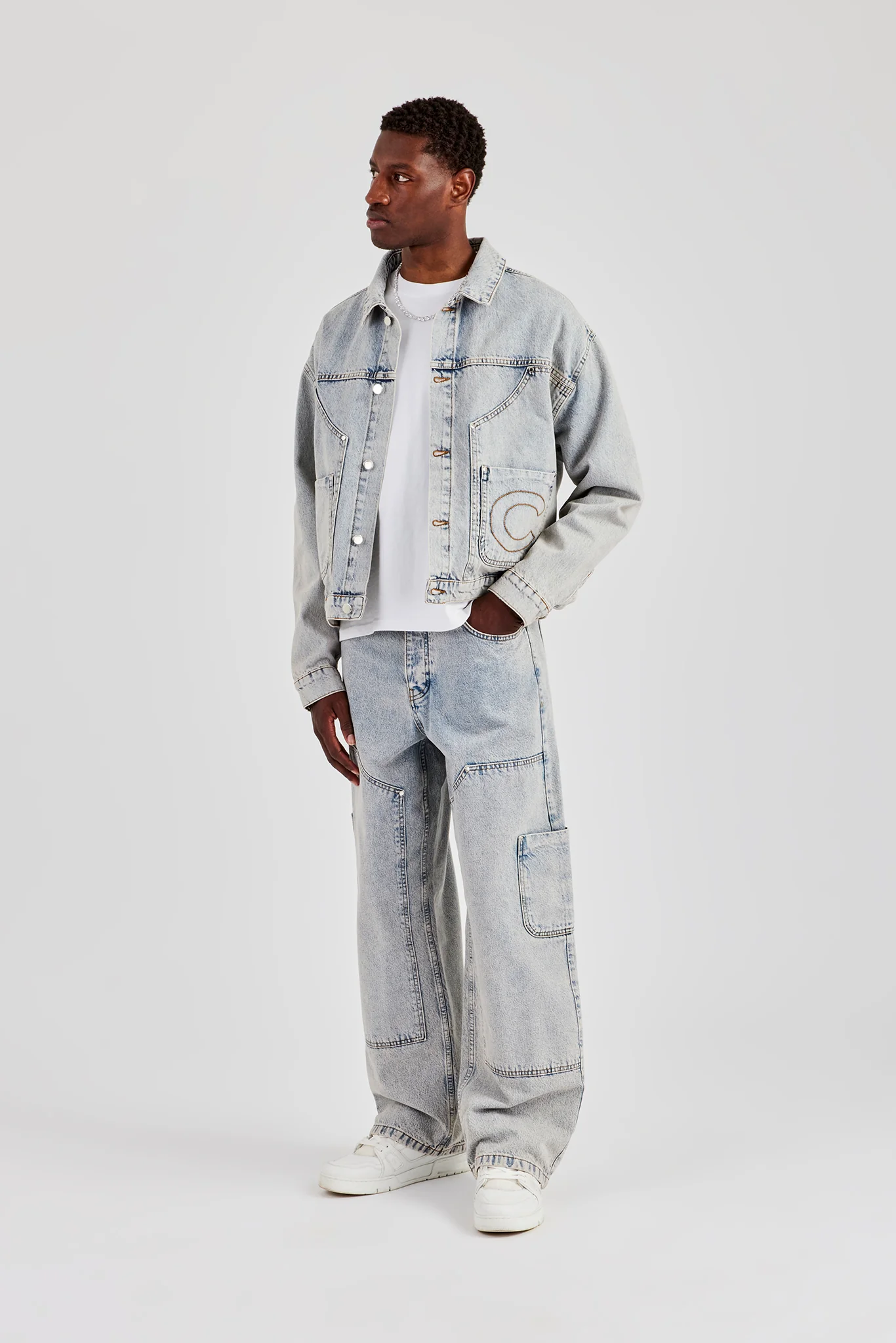 Carpenter Panel Denim Jacket - Antique Wash - Image 5