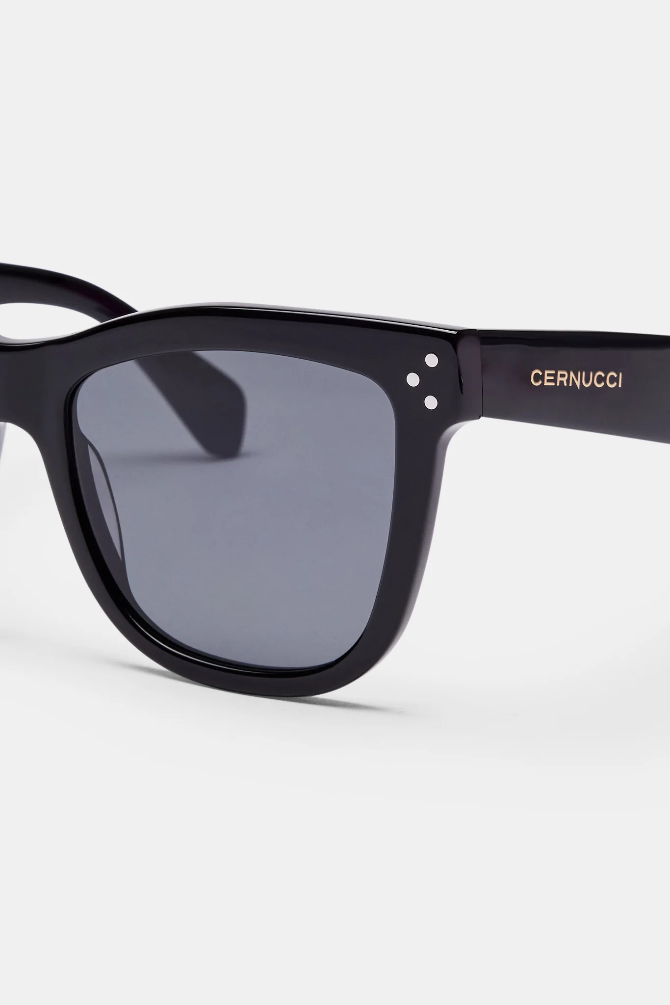 Cat Eye Acetate Sunglasses - Black - Image 4