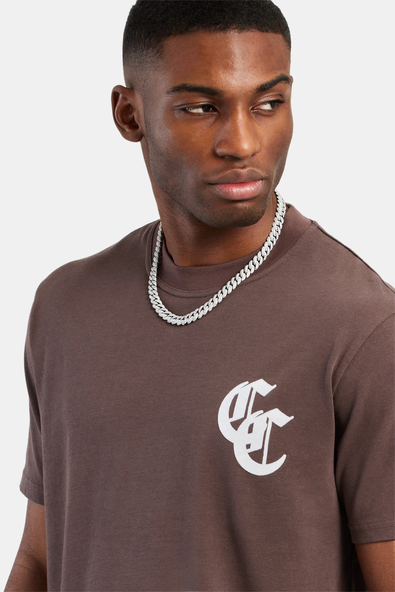 CC Flock Logo T-Shirt - Chocolate - Image 4