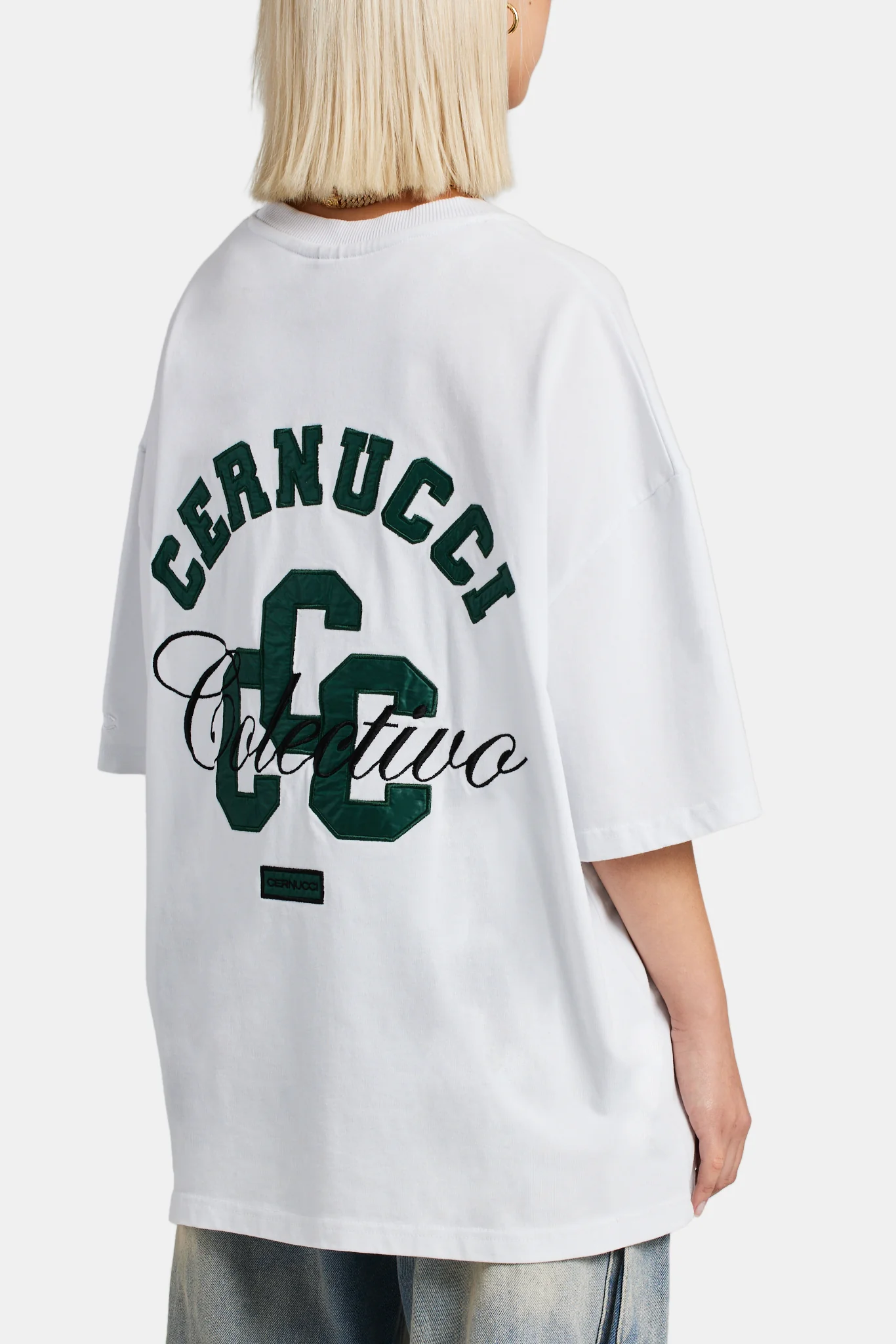 CCC Applique Varsity T-shirt - White - Image 2
