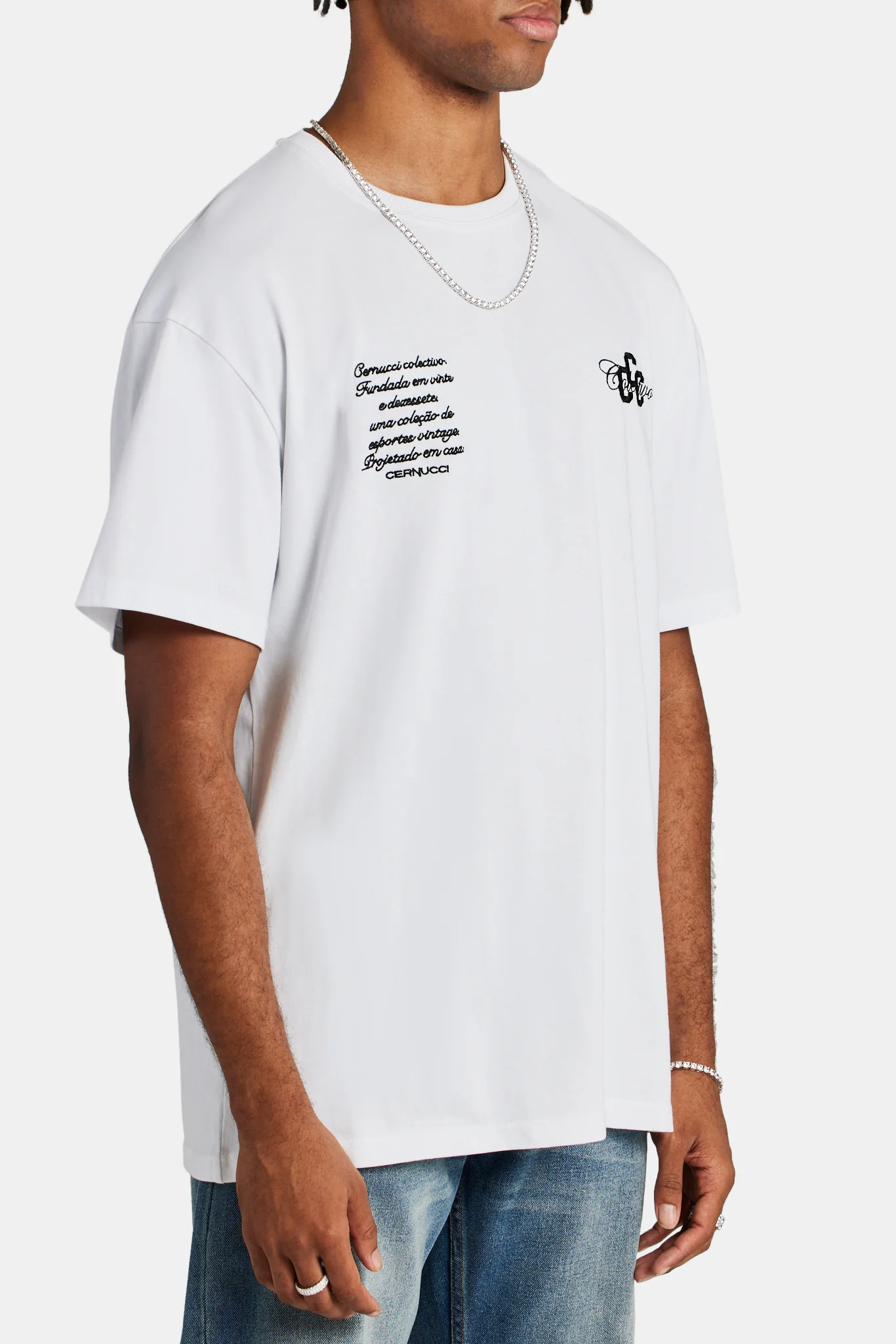 CCC Colectivo Embroidered T-shirt - White - Image 3
