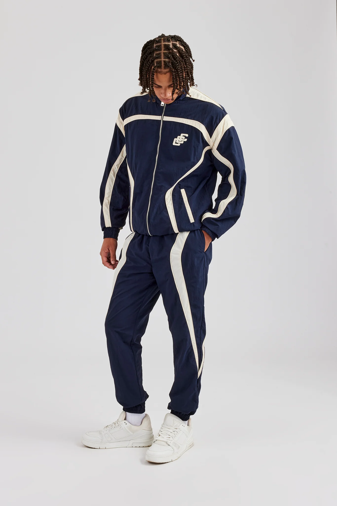 CCC Nylon Cuffed Jogger - Navy Blue - Image 5
