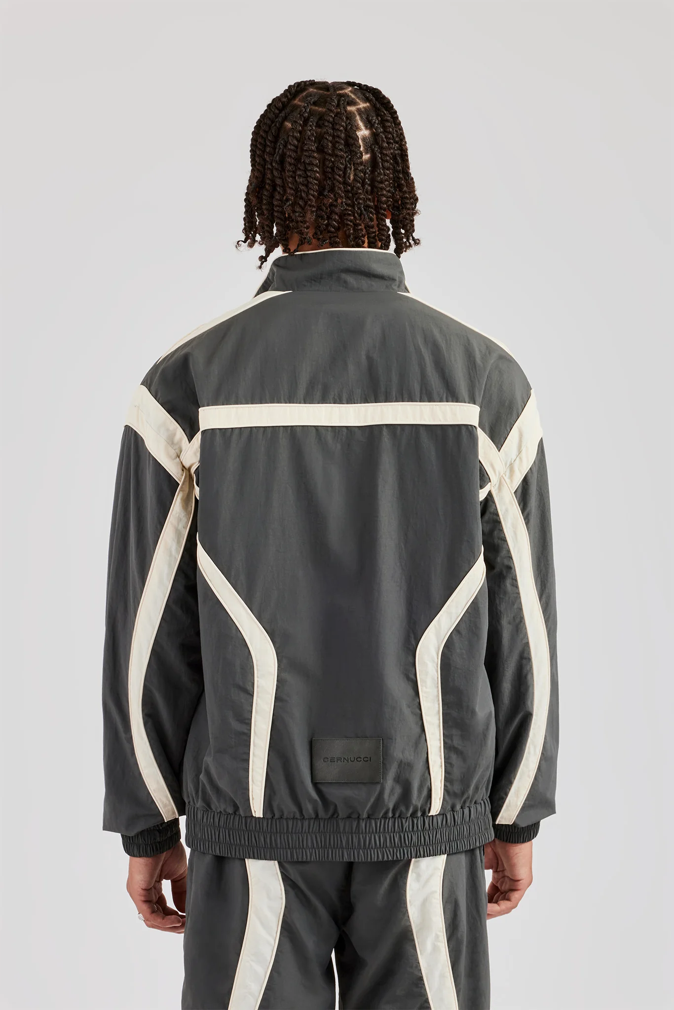 CCC Nylon Zip Through Jacket - Charcoal - Image 3
