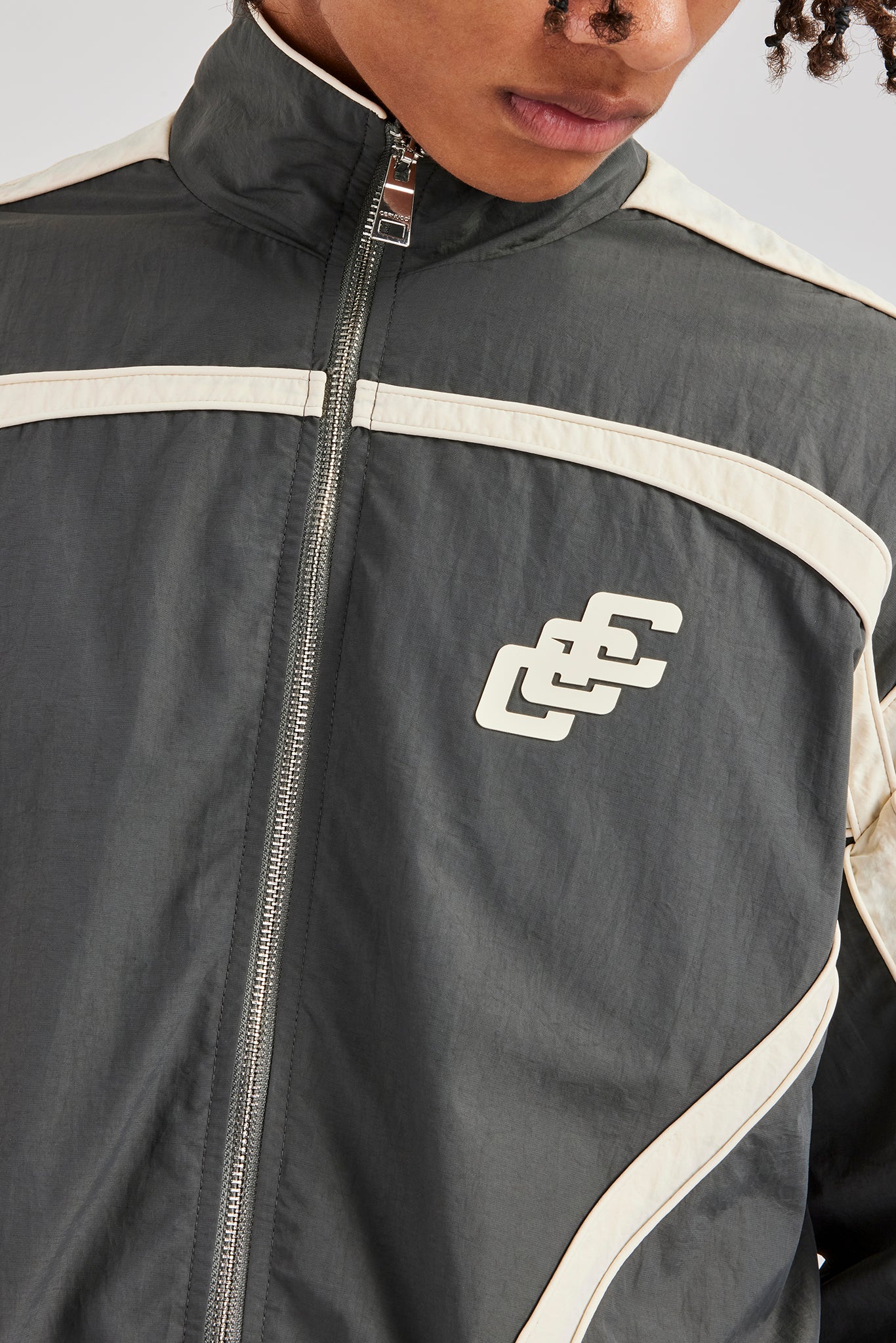 CCC Nylon Zip Through Jacket - Charcoal - Image 4