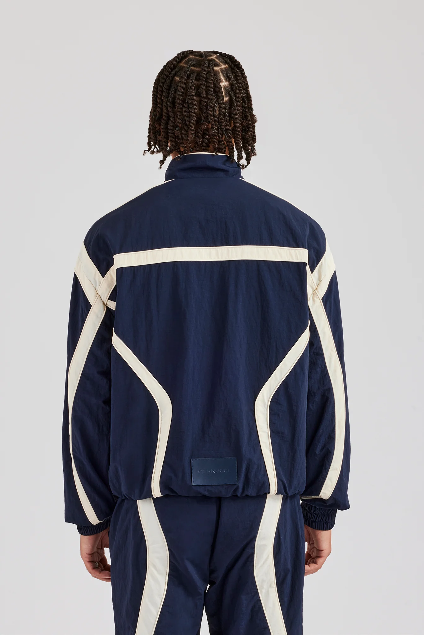CCC Nylon Zip Through Jacket - Navy Blue - Image 3