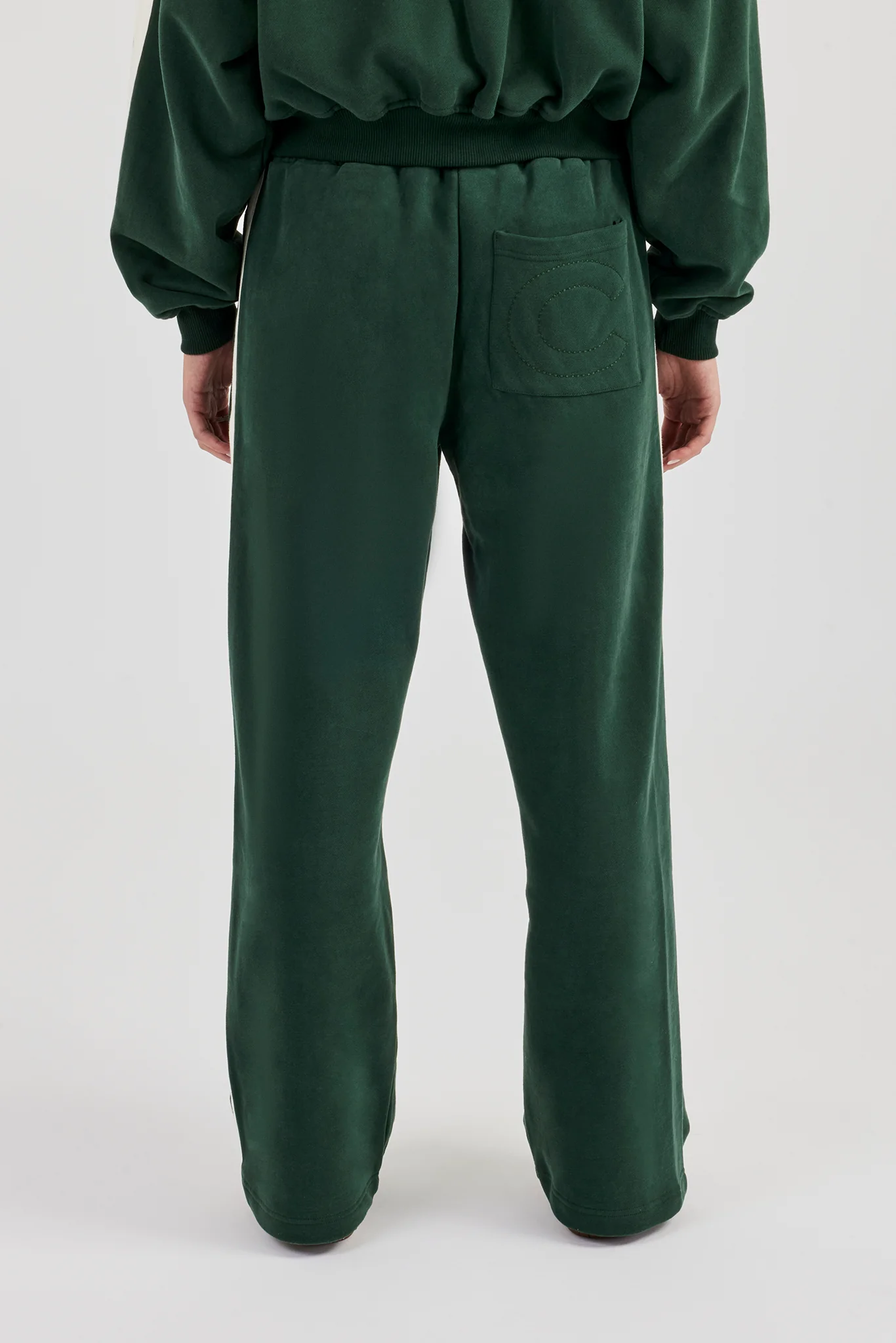 CCC Taping Wide Leg Jogger - Forest Green - Image 4