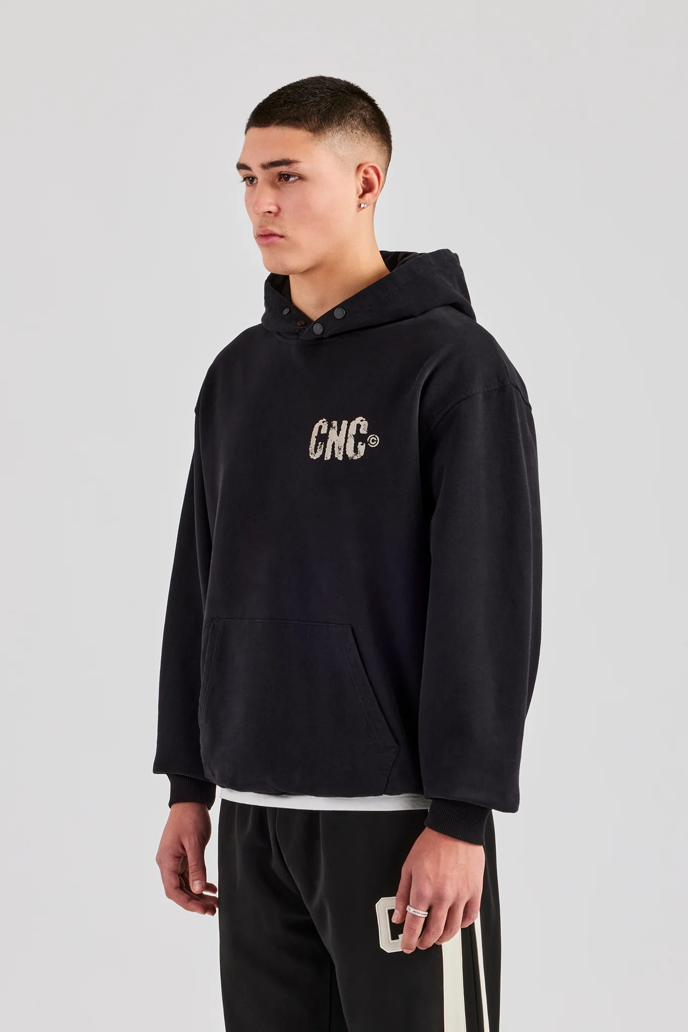 Cernucci 17 Studios Oversized Hoodie - Black - Image 2