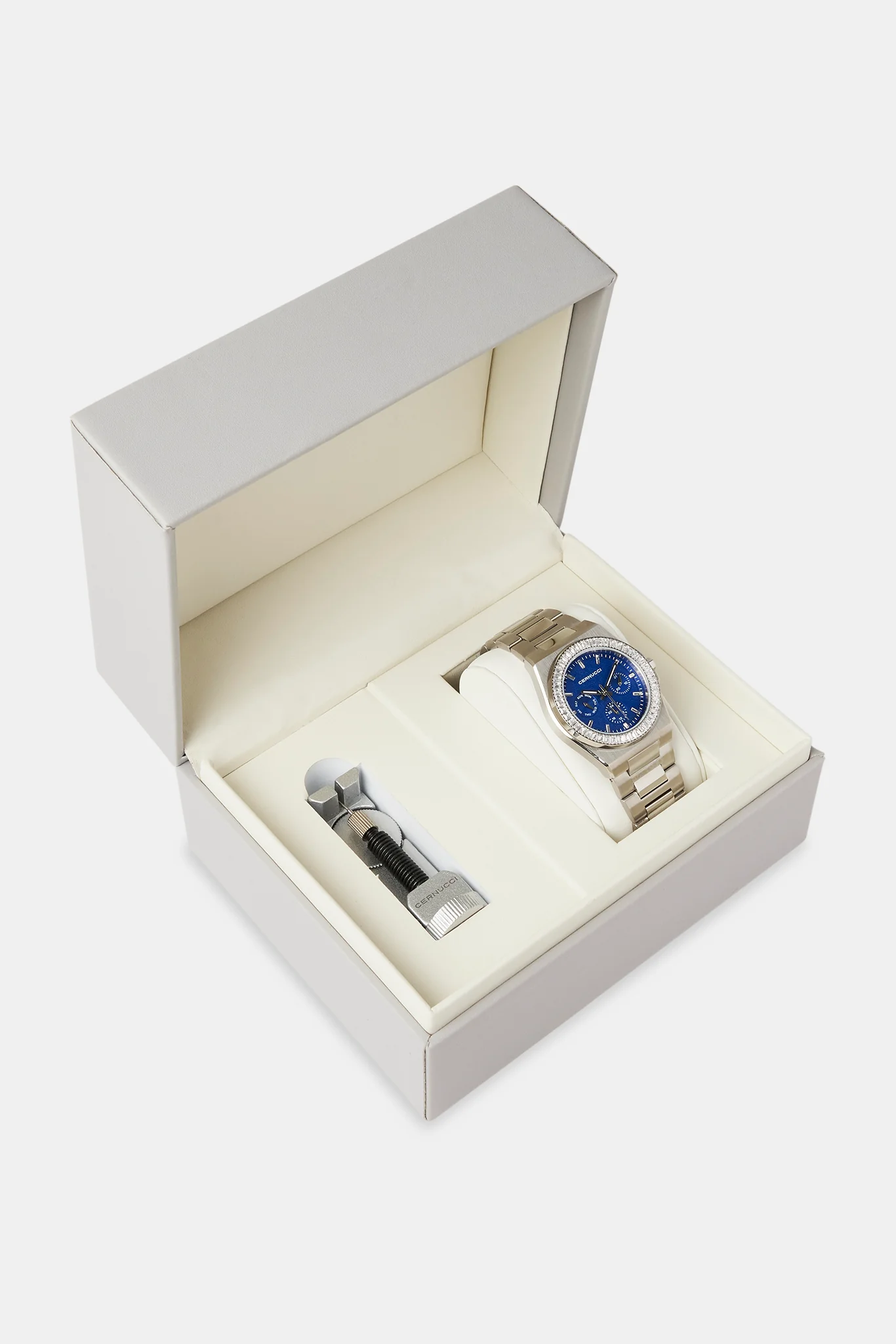 Cernucci Baguette Bezel Watch - Silver - Image 5