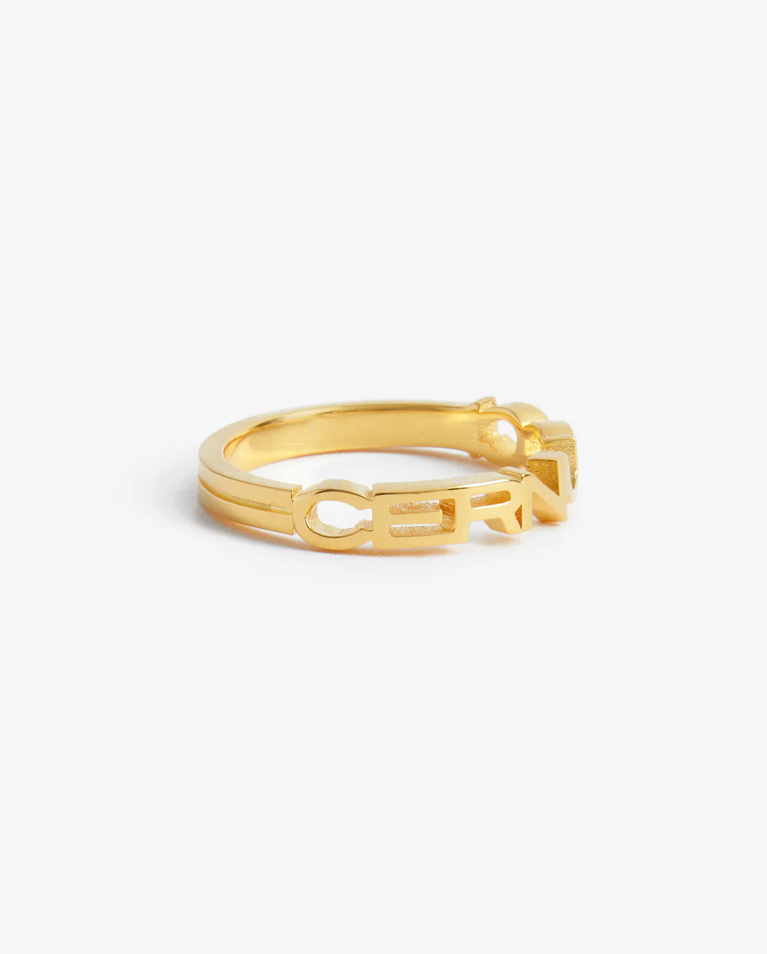 Cernucci Branded Font Ring - Gold - Image 2