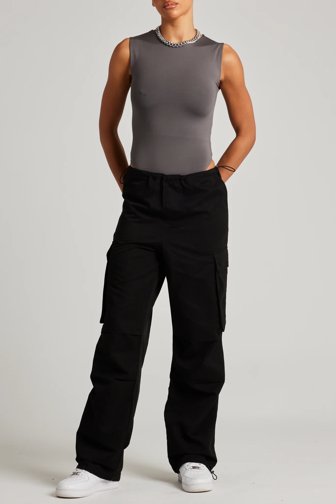 Cernucci Cargo Parachute Trouser - Black - Image 2