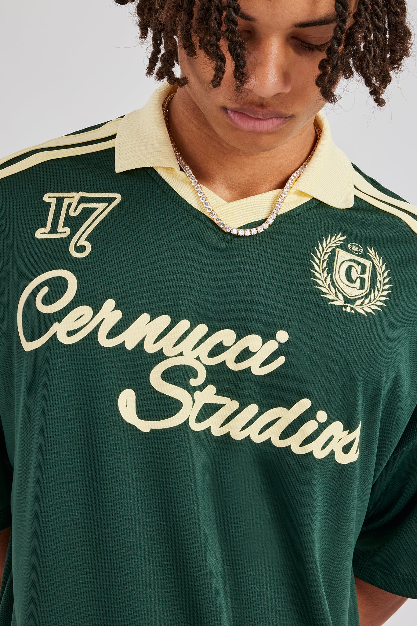 Cernucci Contrast Football Top - Green - Image 3