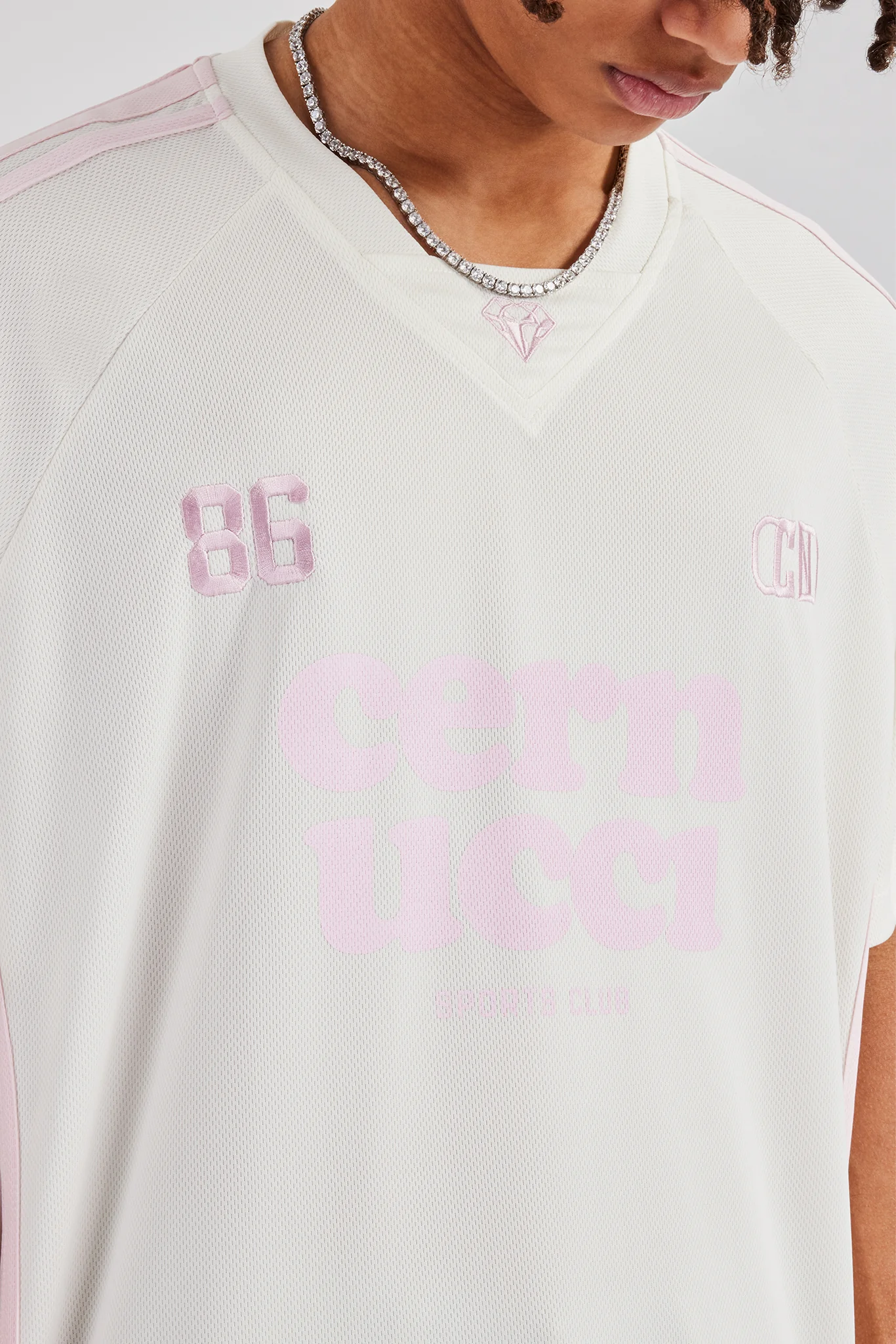 Cernucci Embroidered Football Top - Ecru - Image 3