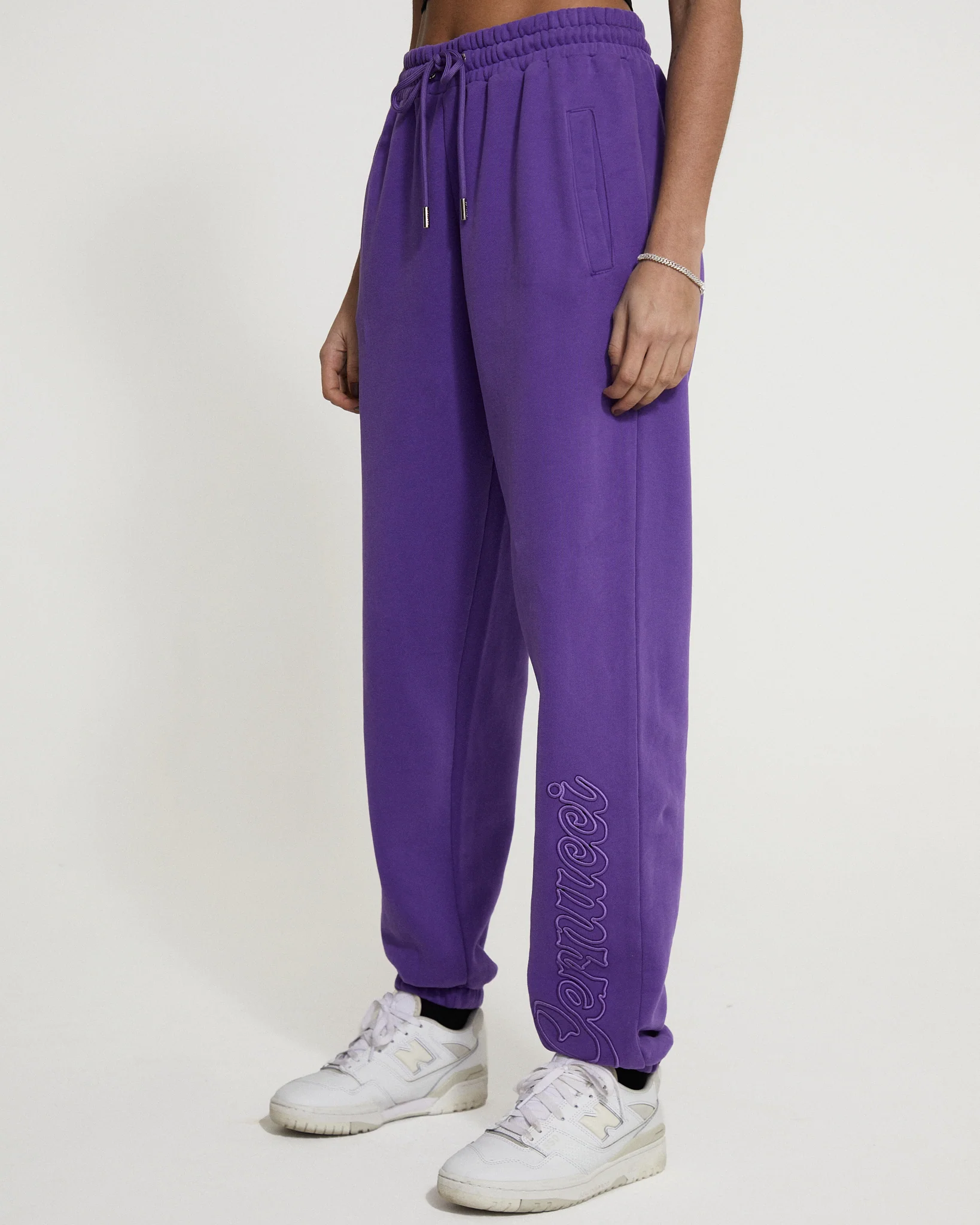 Cernucci Embroidered Jogger - Purple - Image 3