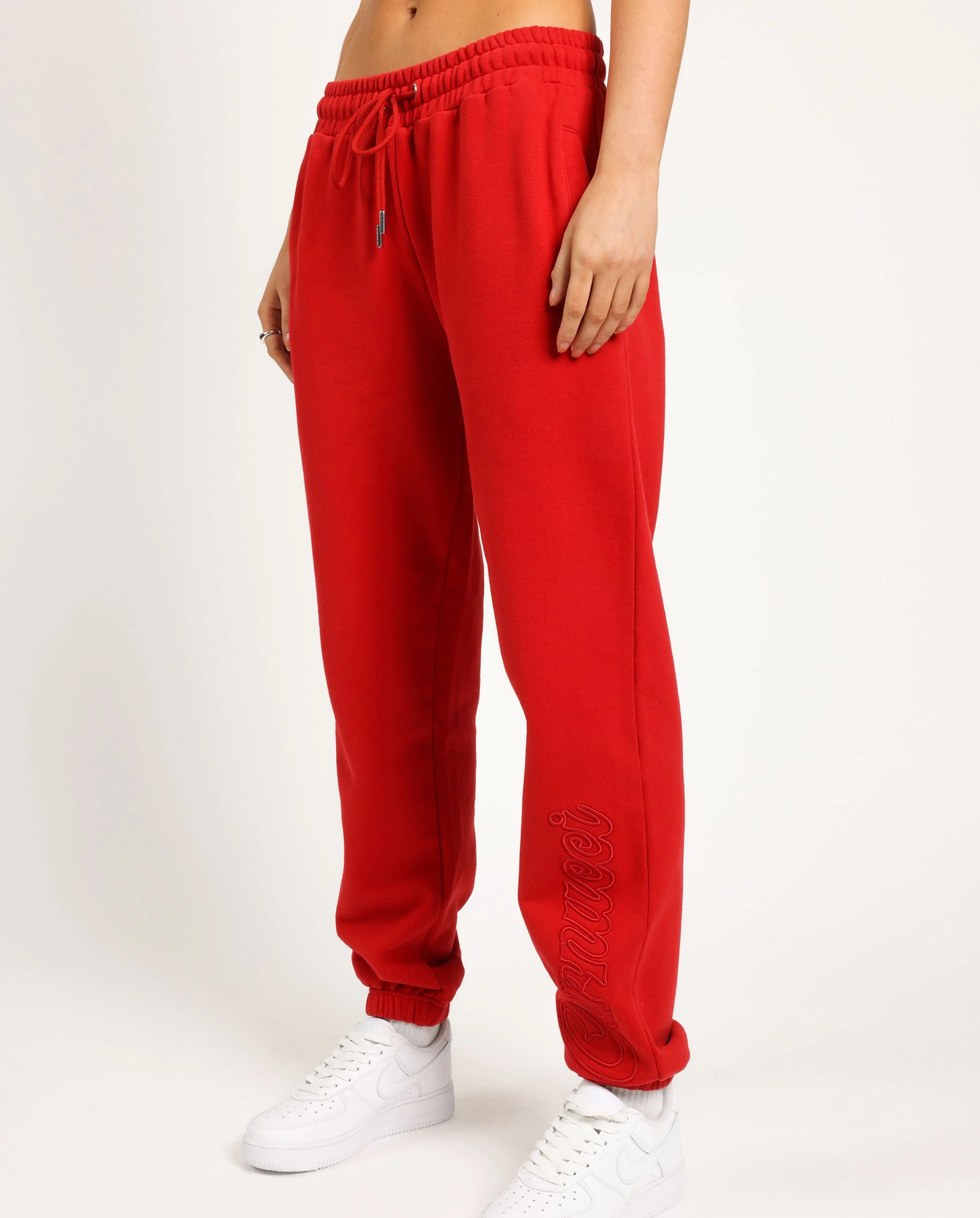 Cernucci Embroidered Jogger - Red - Image 4