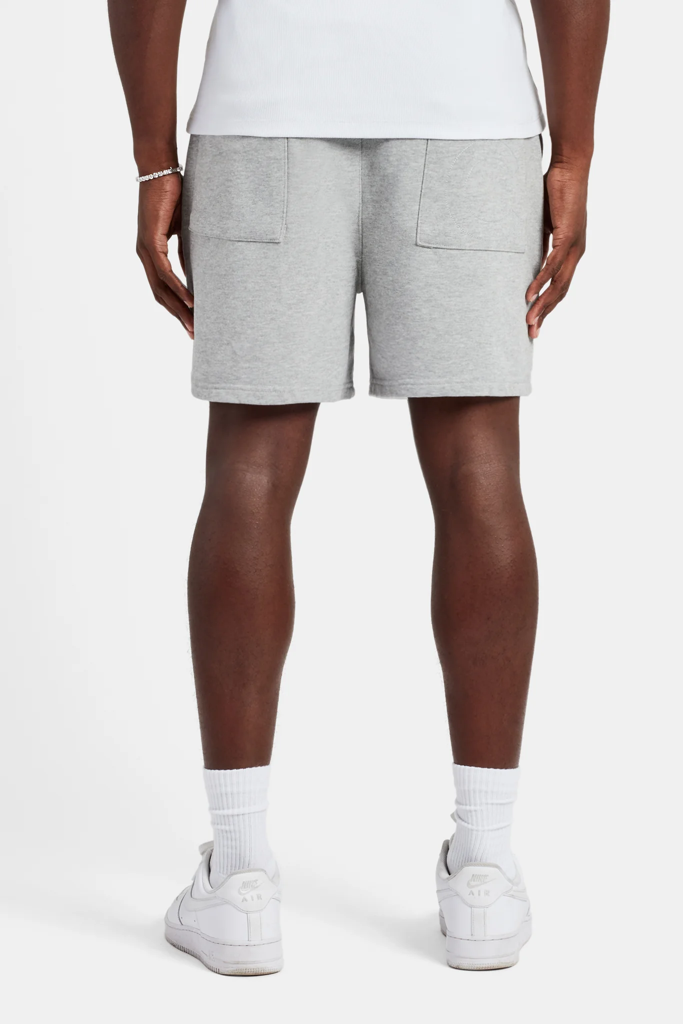 Cernucci Embroidered Shorts - Ash Grey - Image 3