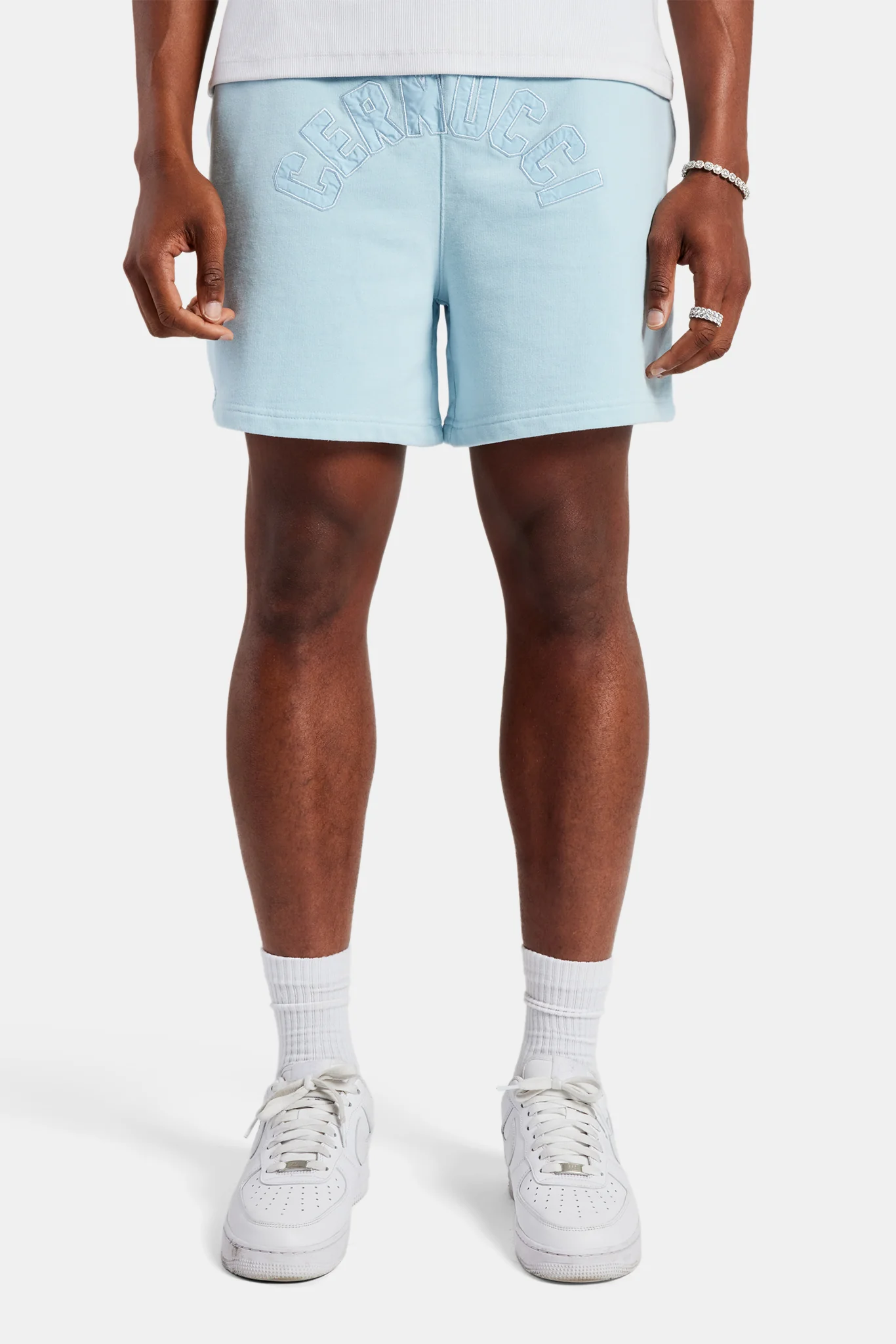 Cernucci Embroidered Shorts - Baby Blue - Image 3