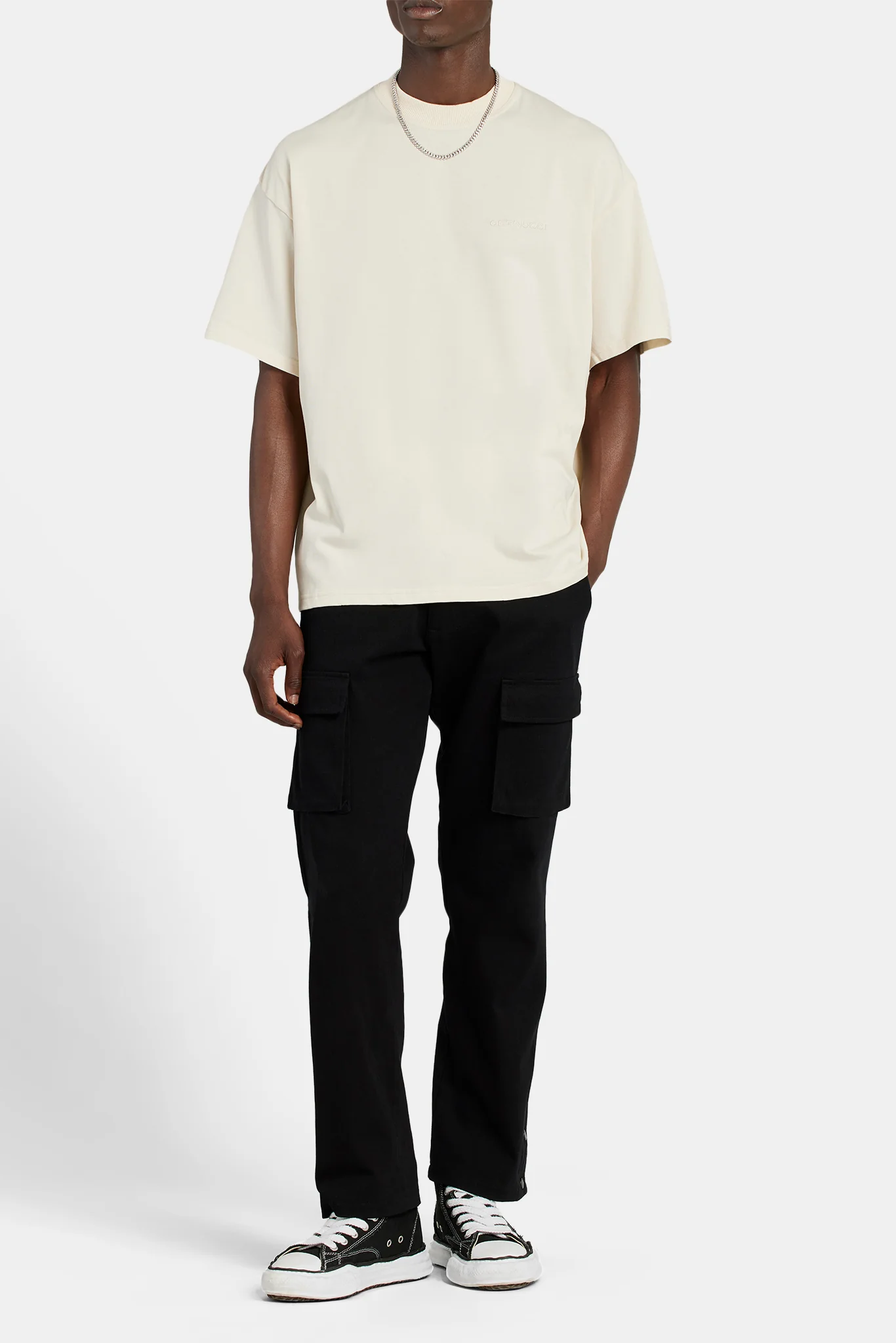 Cernucci Embroidered T-Shirt - Ecru - Image 4
