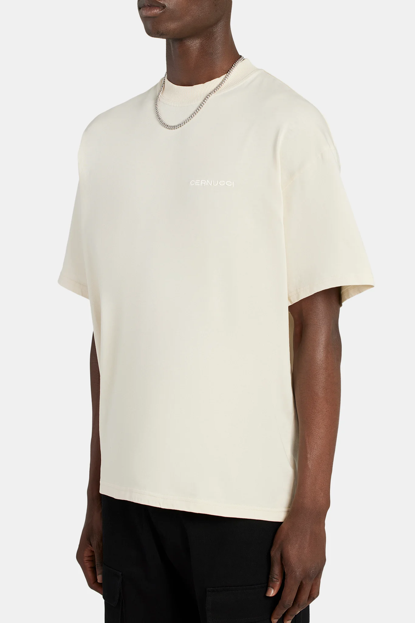 Cernucci Embroidered T-Shirt - Ecru - Image 5