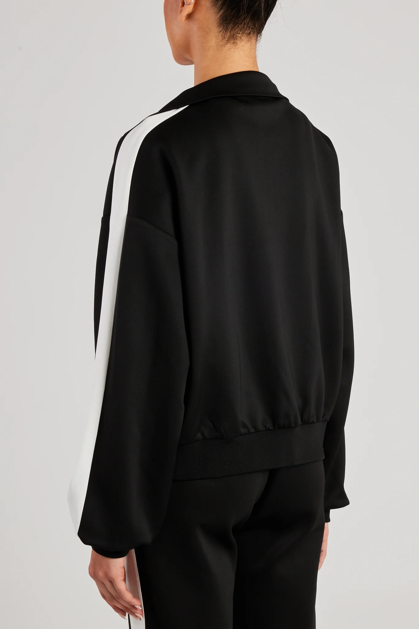 Cernucci Embroidered Varsity Track Jacket - Black - Image 3