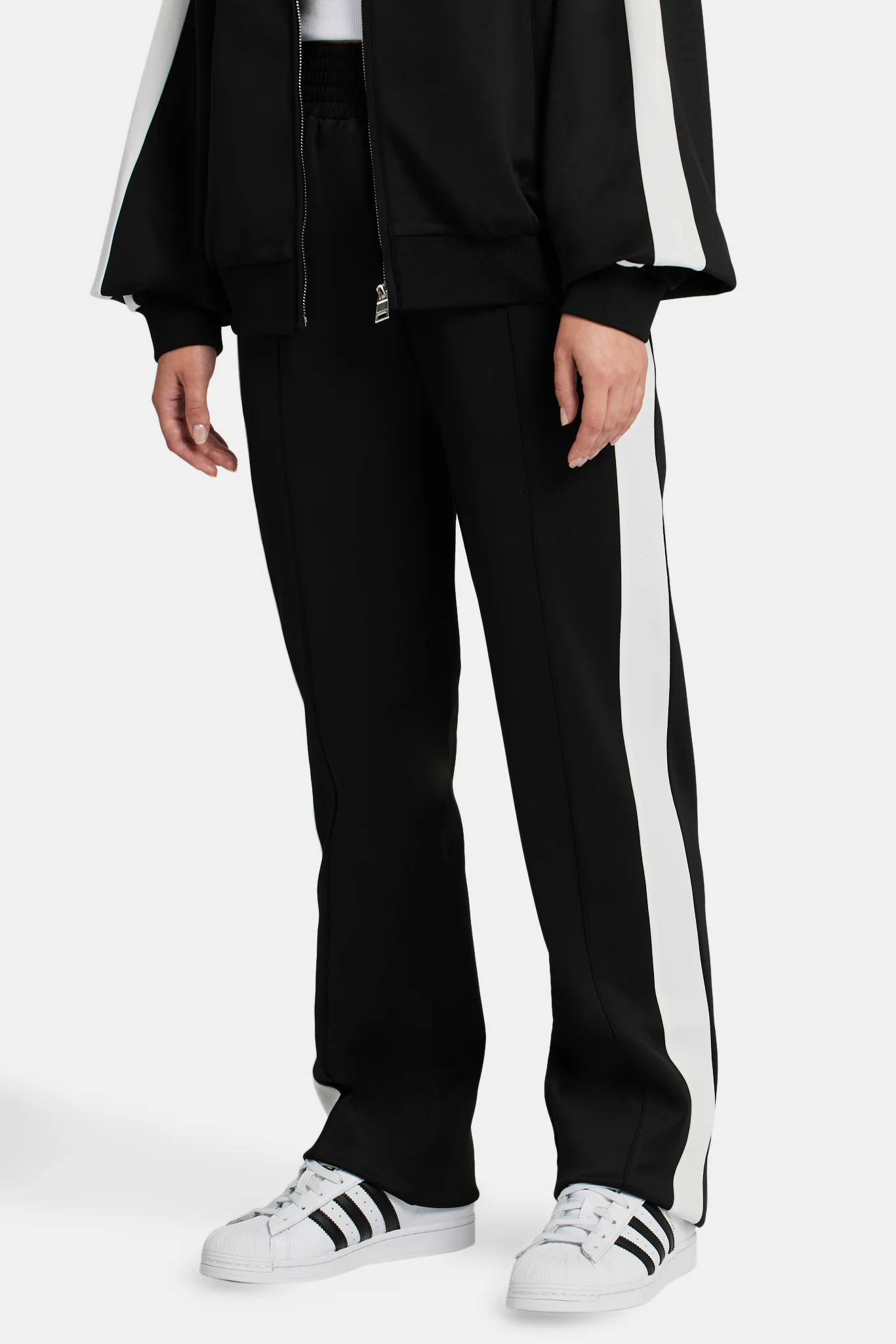 Cernucci Embroidered Varsity Track Pant - Black - Image 3