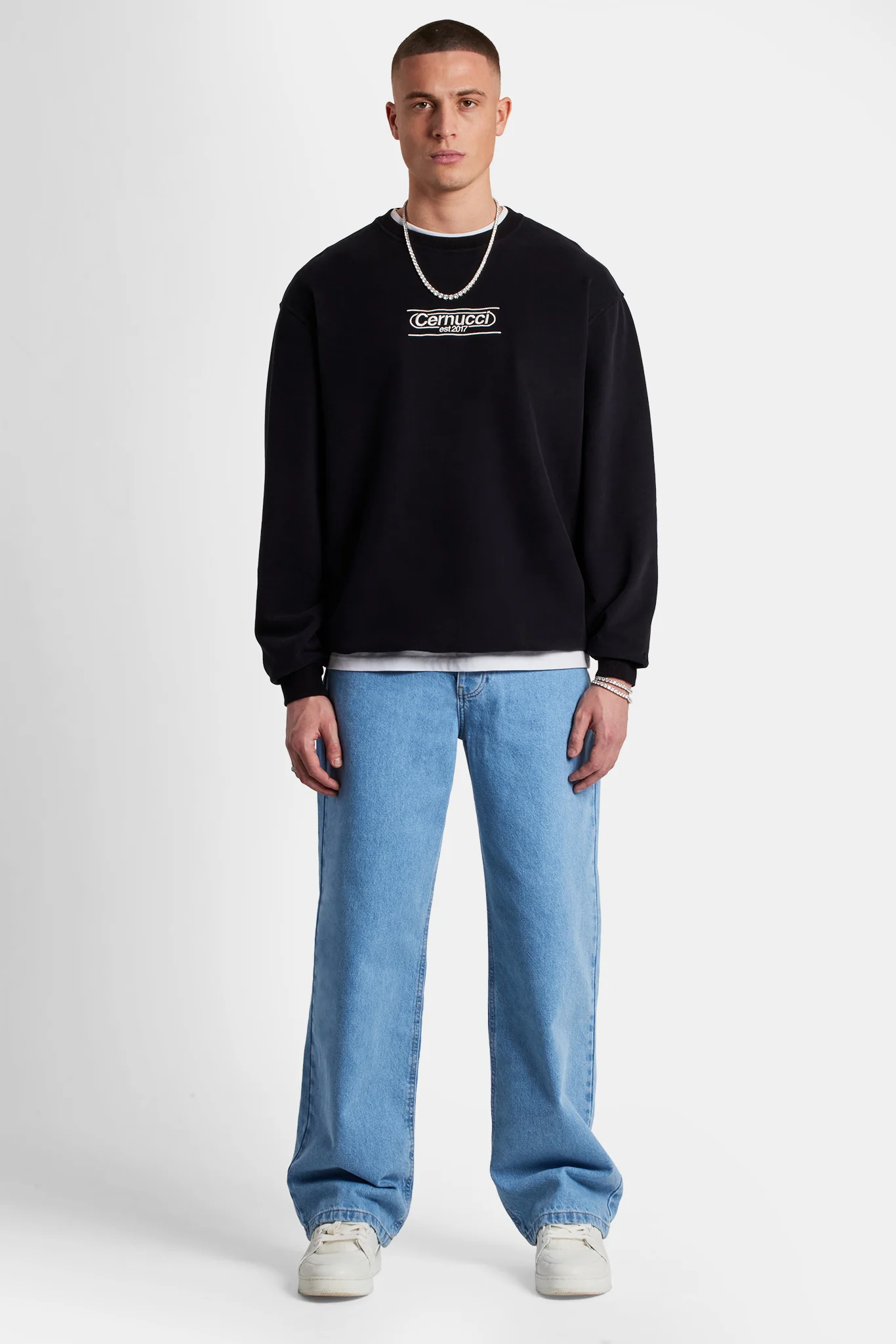 Cernucci Est Embroidered Sweatshirt - Black - Image 4
